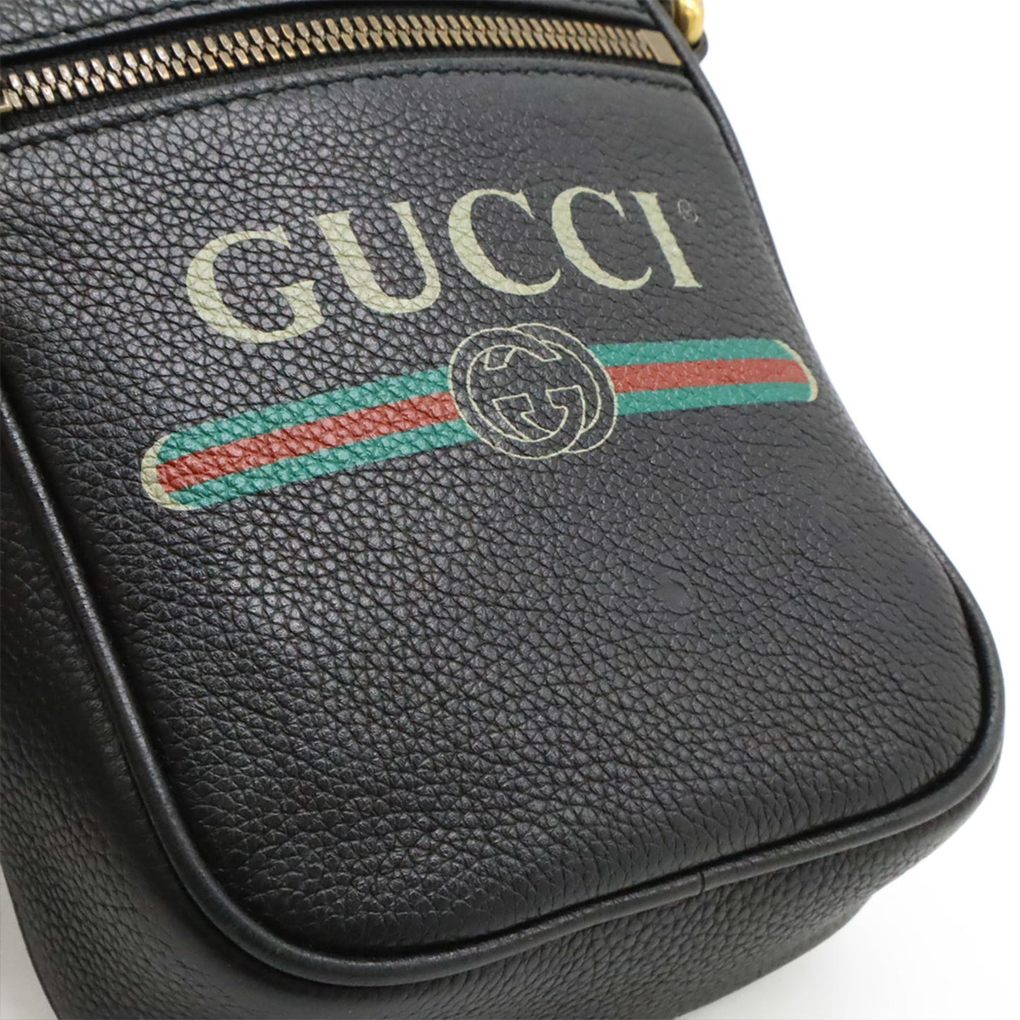 Gucci Black Leather Shoulder Bag ( )