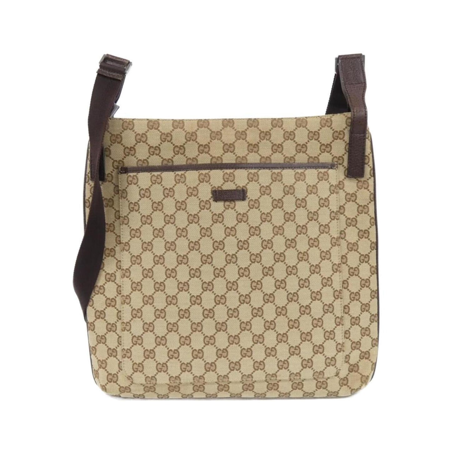 Gucci Gg Canvas Beige Dark Brown Gg Canvas Shoulder Bag ( )