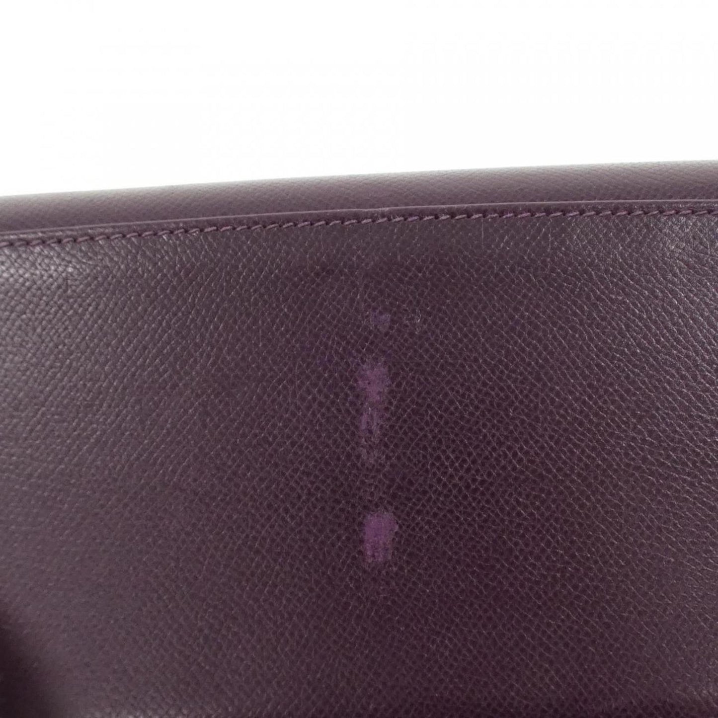 Hermes Purple Raisin Lisse Leather Handbag ( )