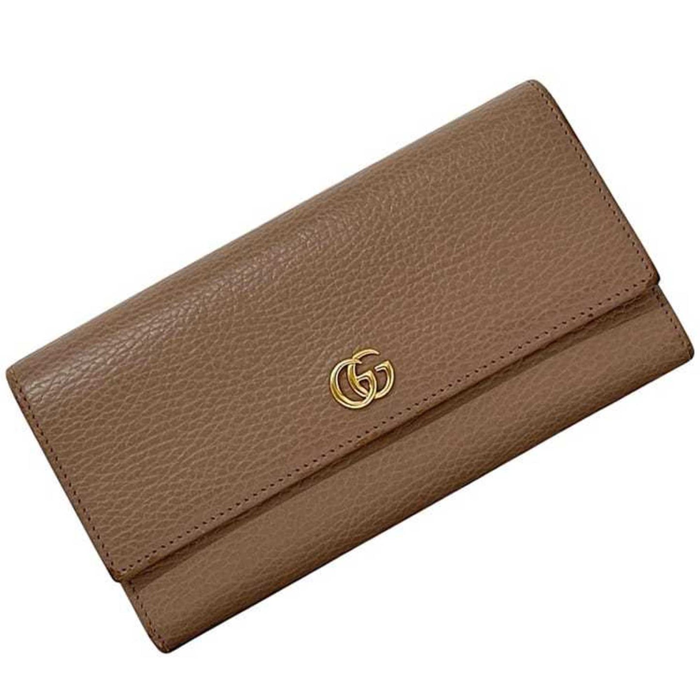 Gucci Pink Beige Leather Long Wallet (Bi-Fold) ( )
