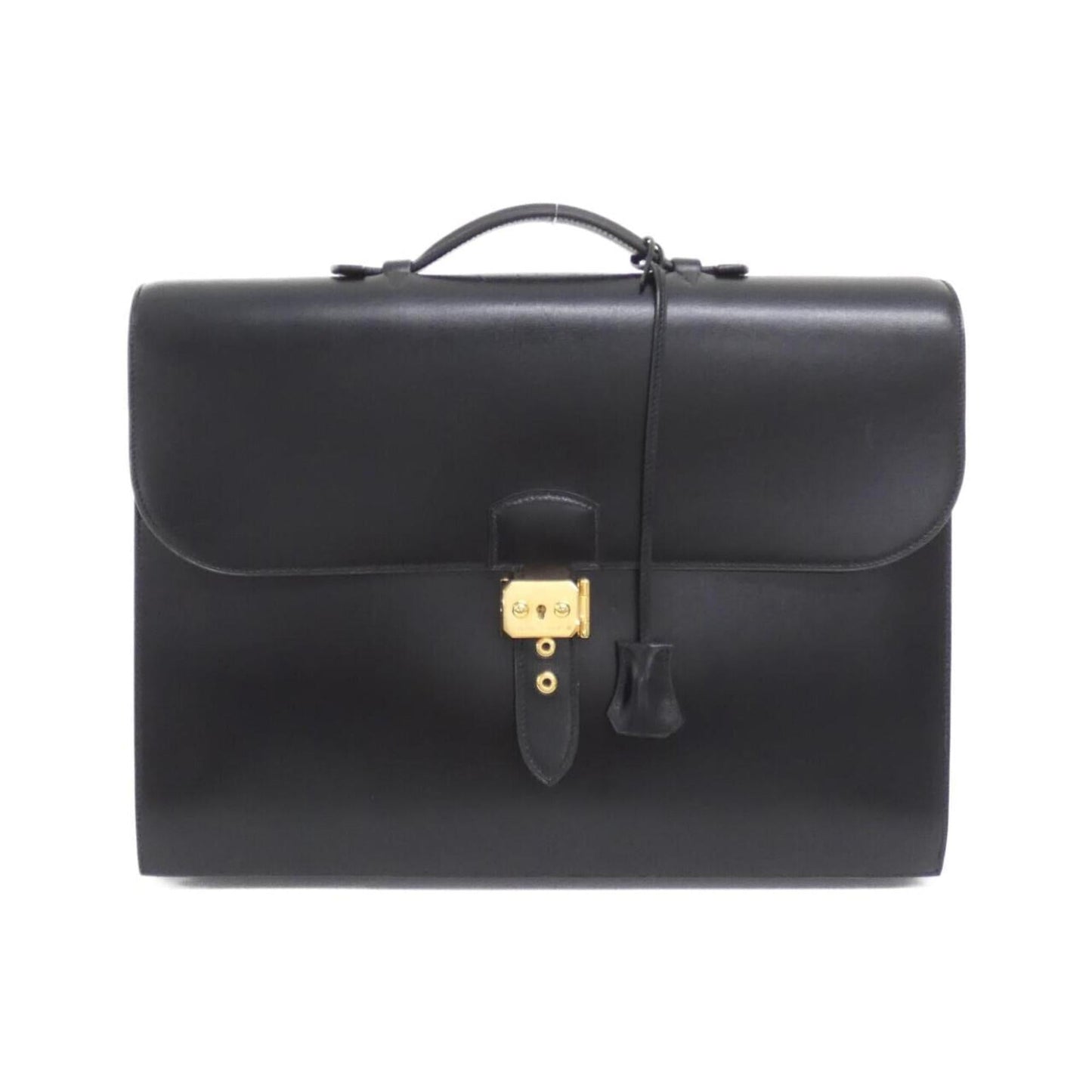 Hermes Sac A Depeche Black Box Calf Leather Handbag ( )