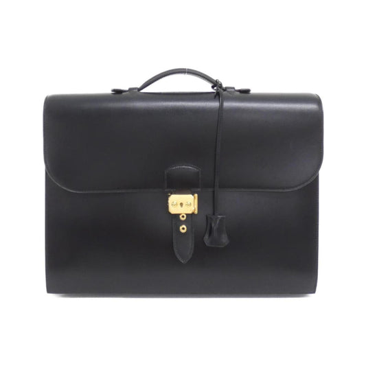 Hermes Sac A Depeche Black Box Calf Leather Handbag ( )