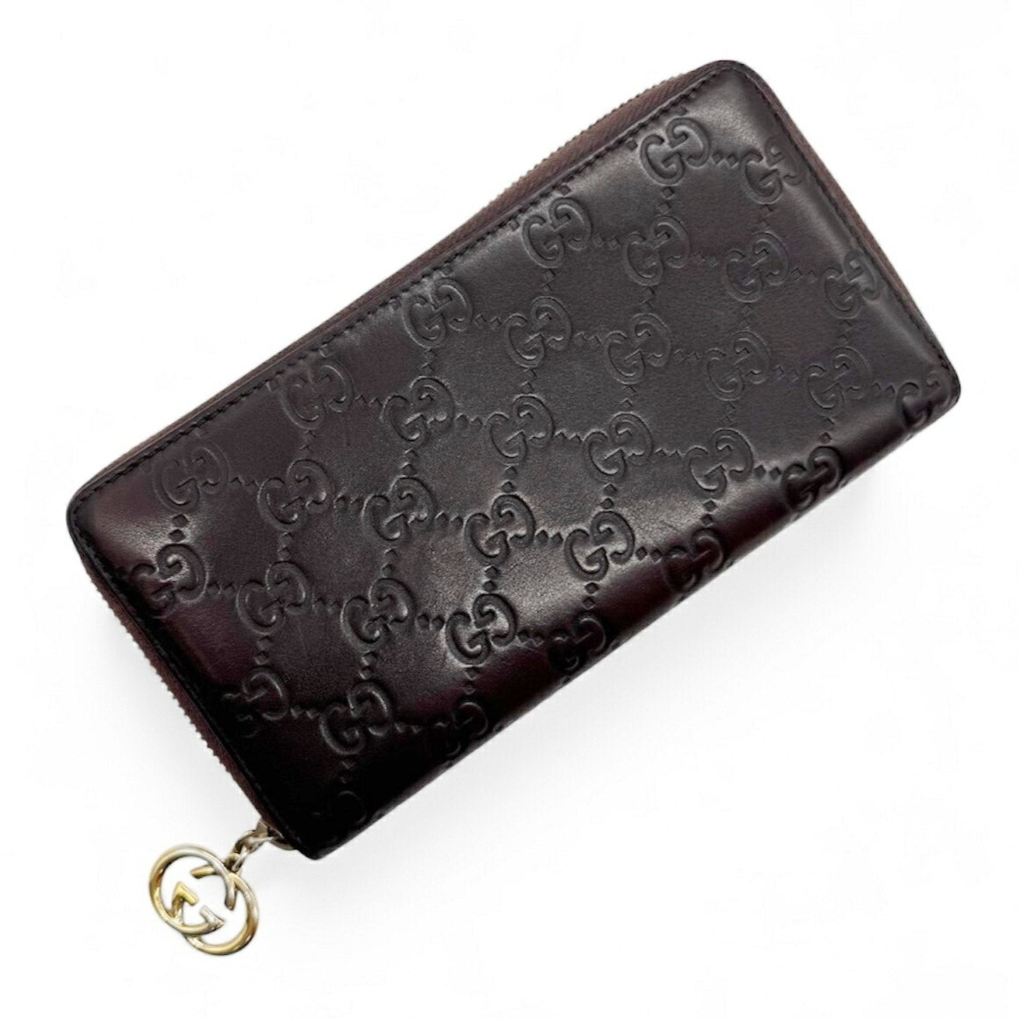 Gucci Brown Leather Long Wallet (Bi-Fold) ( )