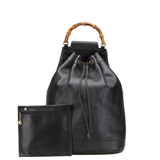 Gucci Black Leather Shoulder Bag Sling Bag ( )