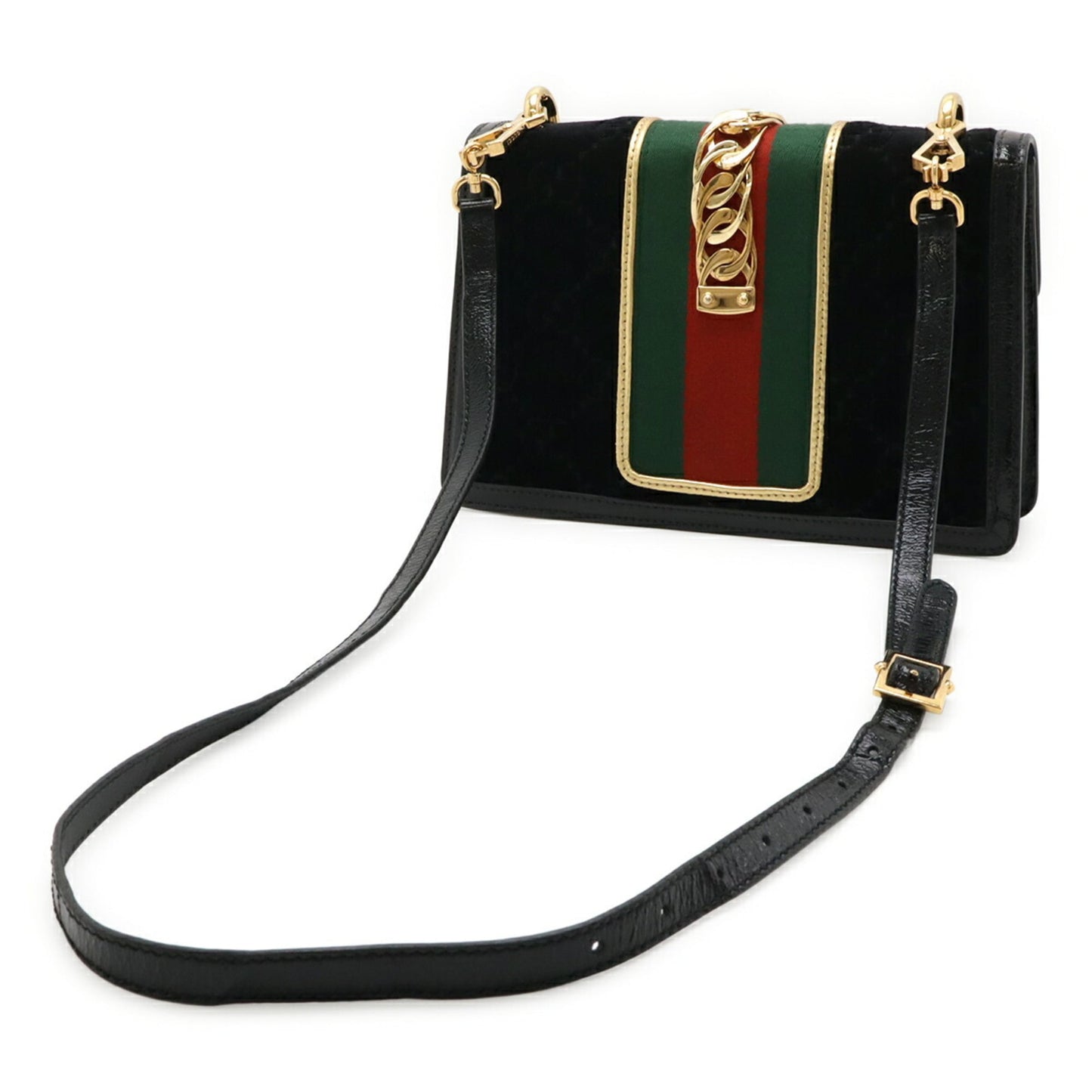 Gucci Black Green Red Color Shoulder Bag ( )