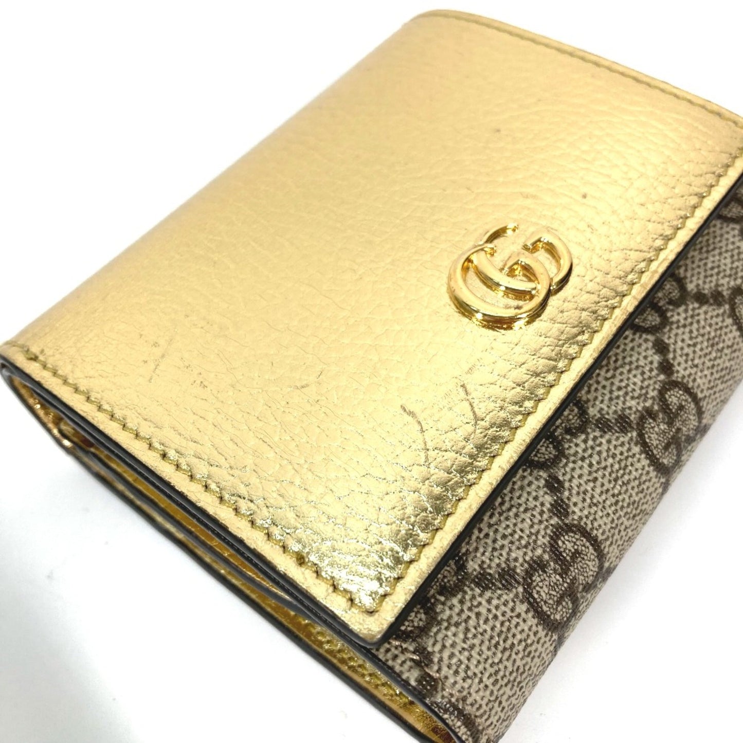 Gucci Gold Leather Wallet (Bi-Fold) ( )