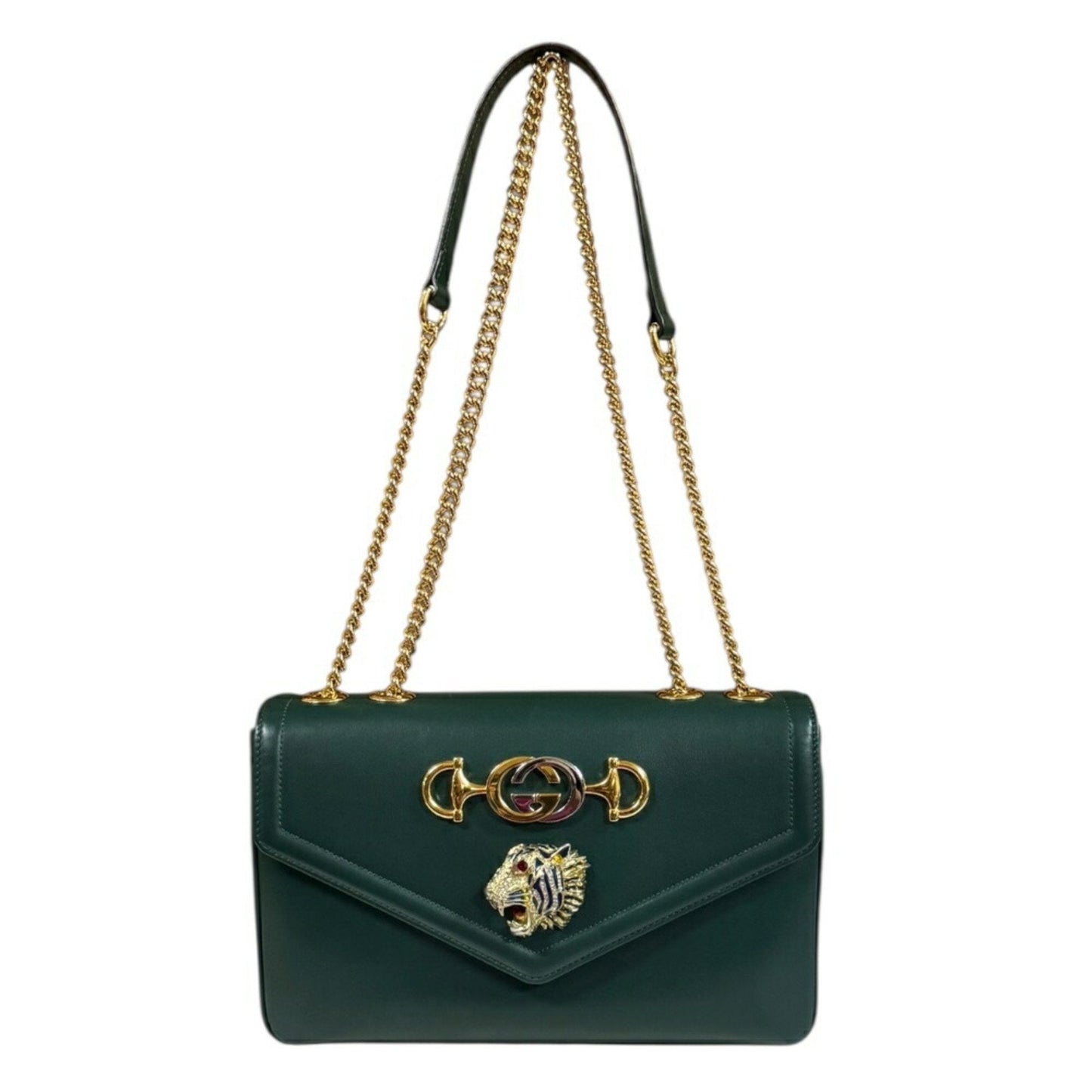Gucci Green Leather Shoulder Bag ( )