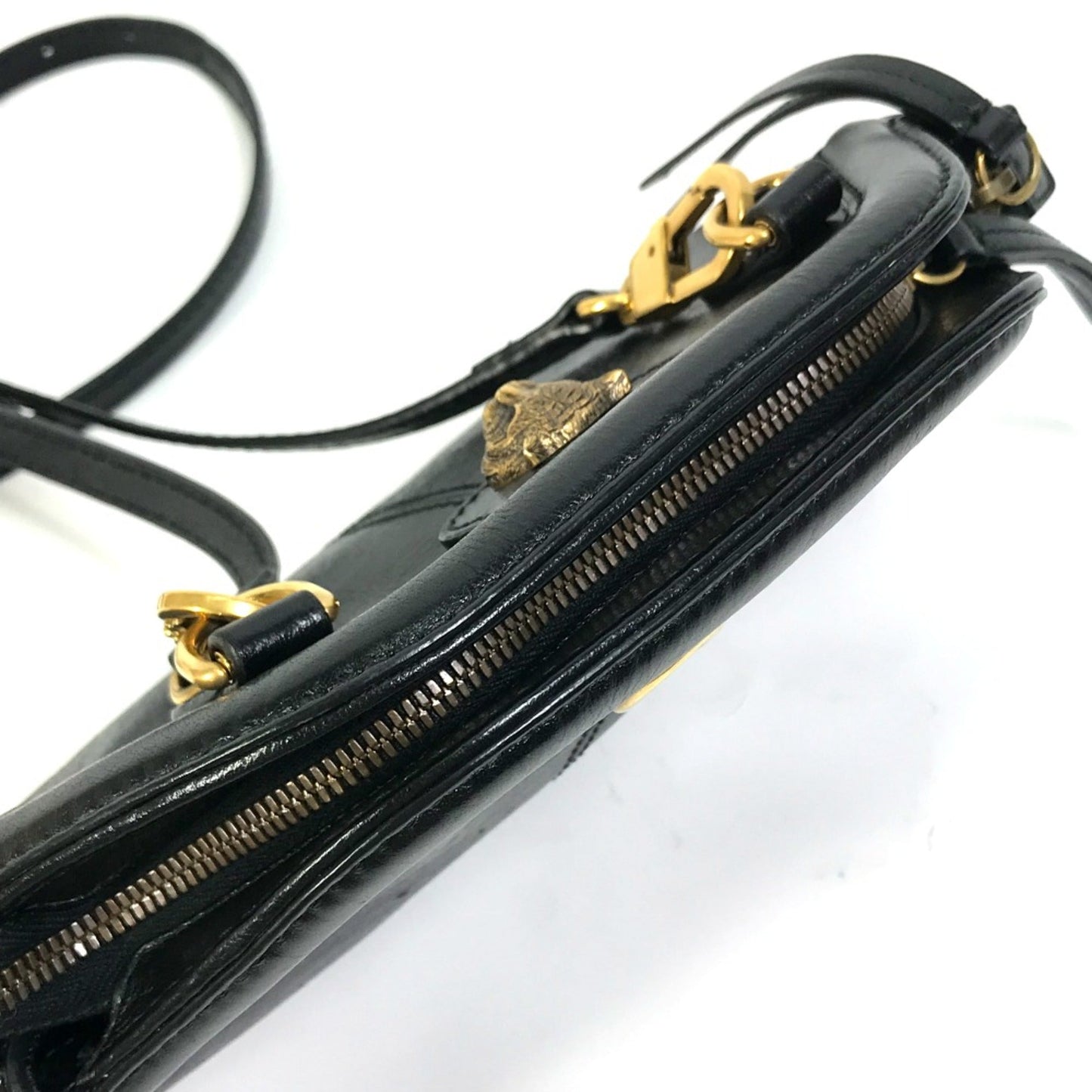 Gucci Black Leather Shoulder Bag ( )