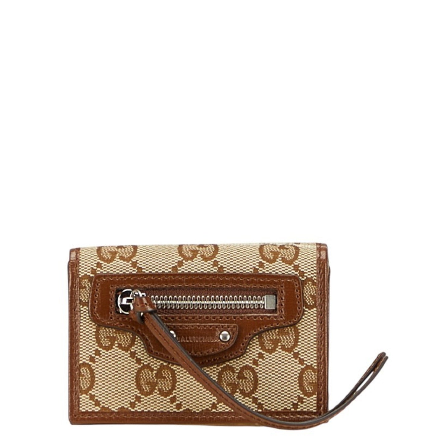Gucci Brown Canvas Leather Wallet (Bi-Fold) ( )