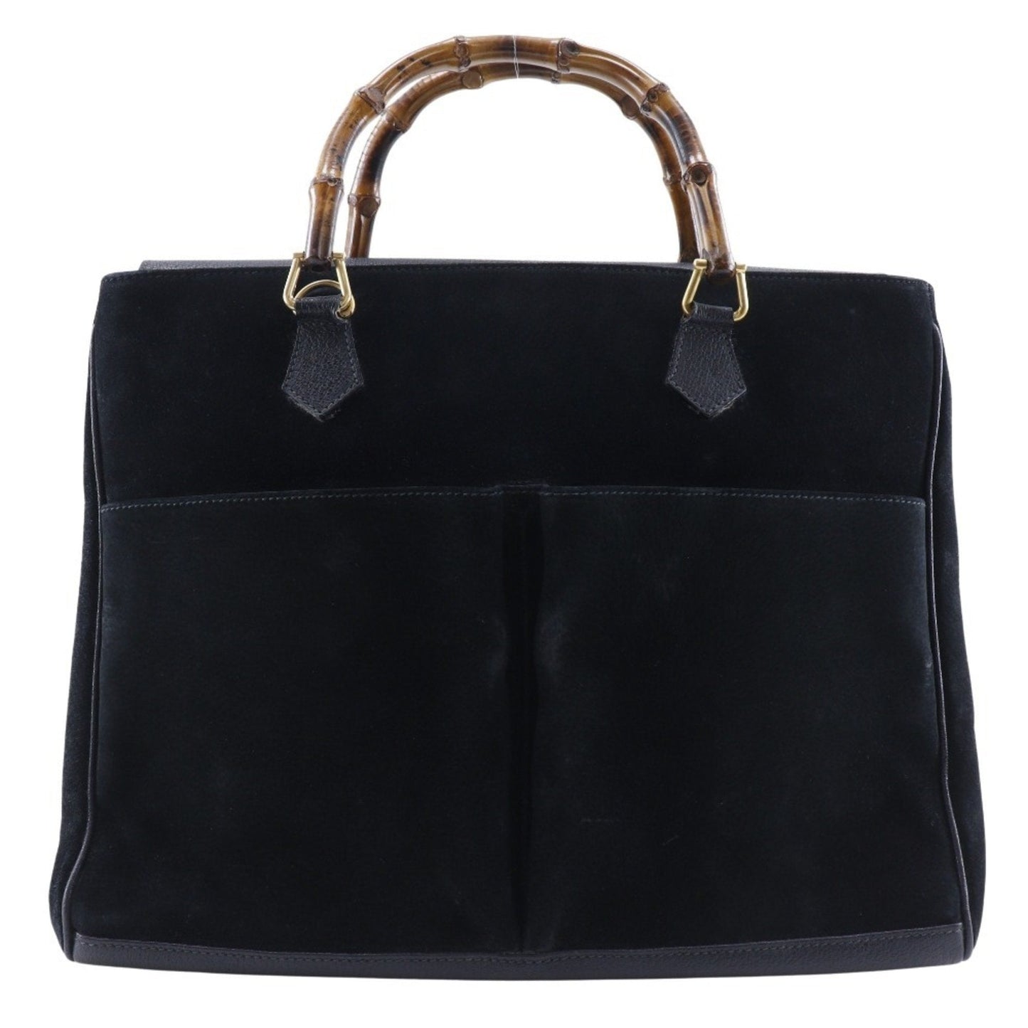 Gucci Black Suede Tote Bag ( )