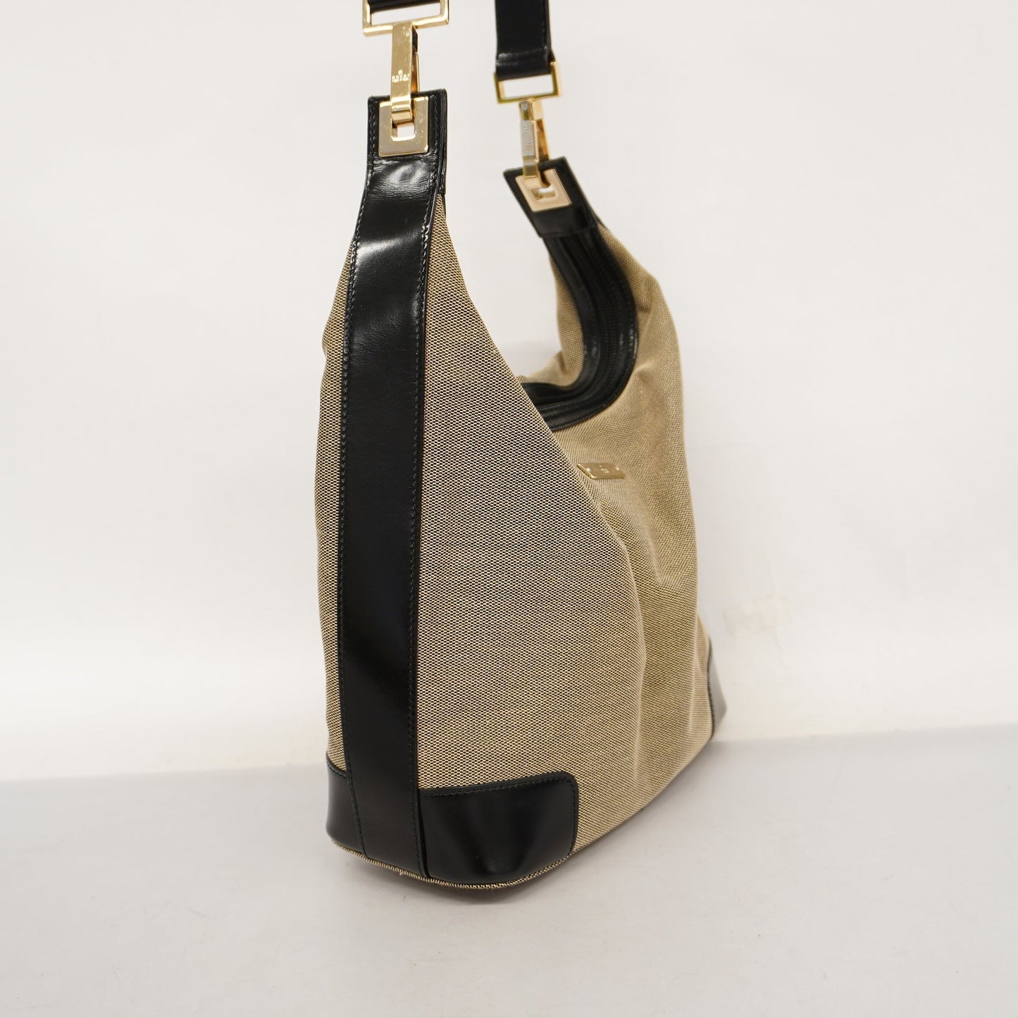 Gucci Leather Canvas Shoulder Bag