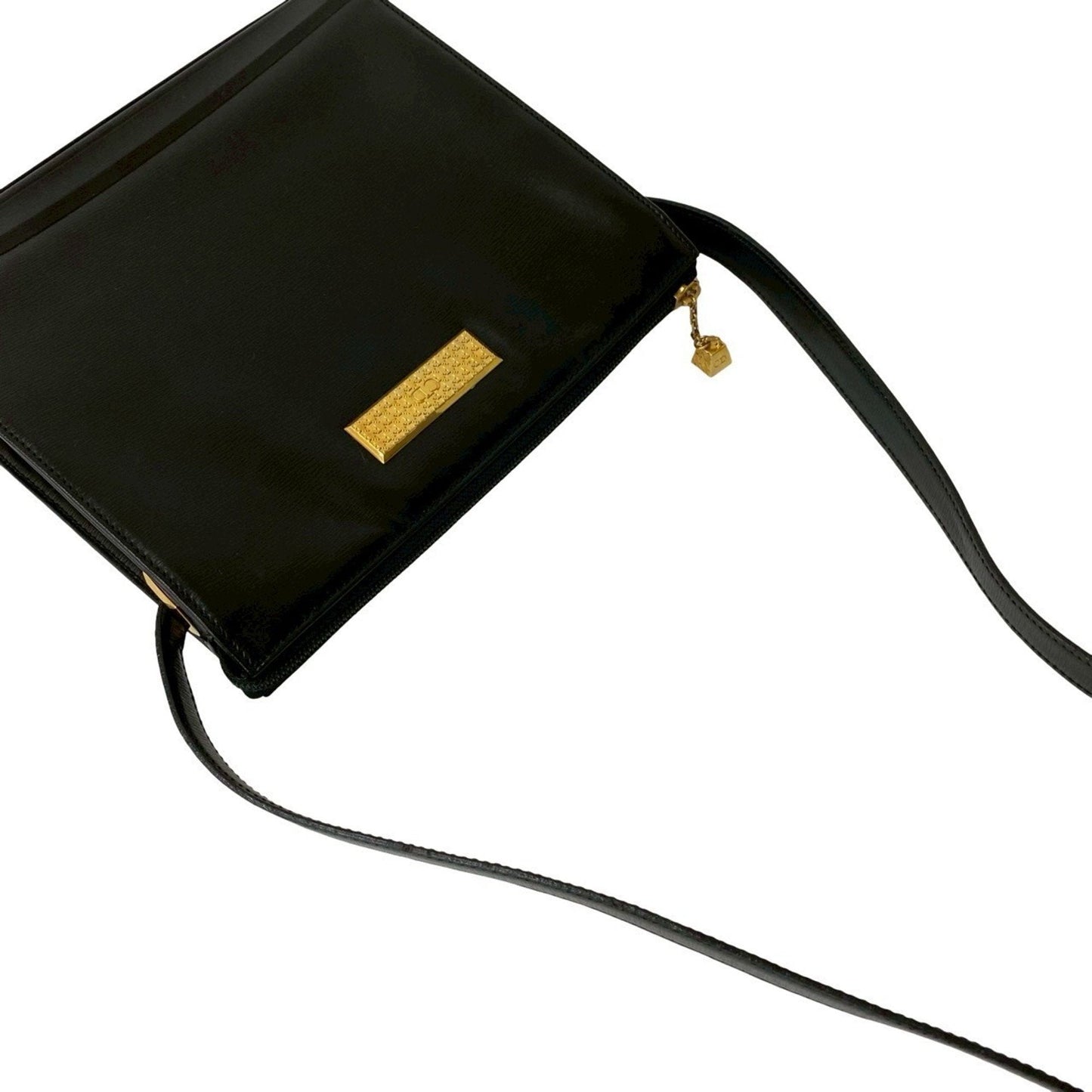 Christian Dior Black Leather Pochette Shoulder Bag ()