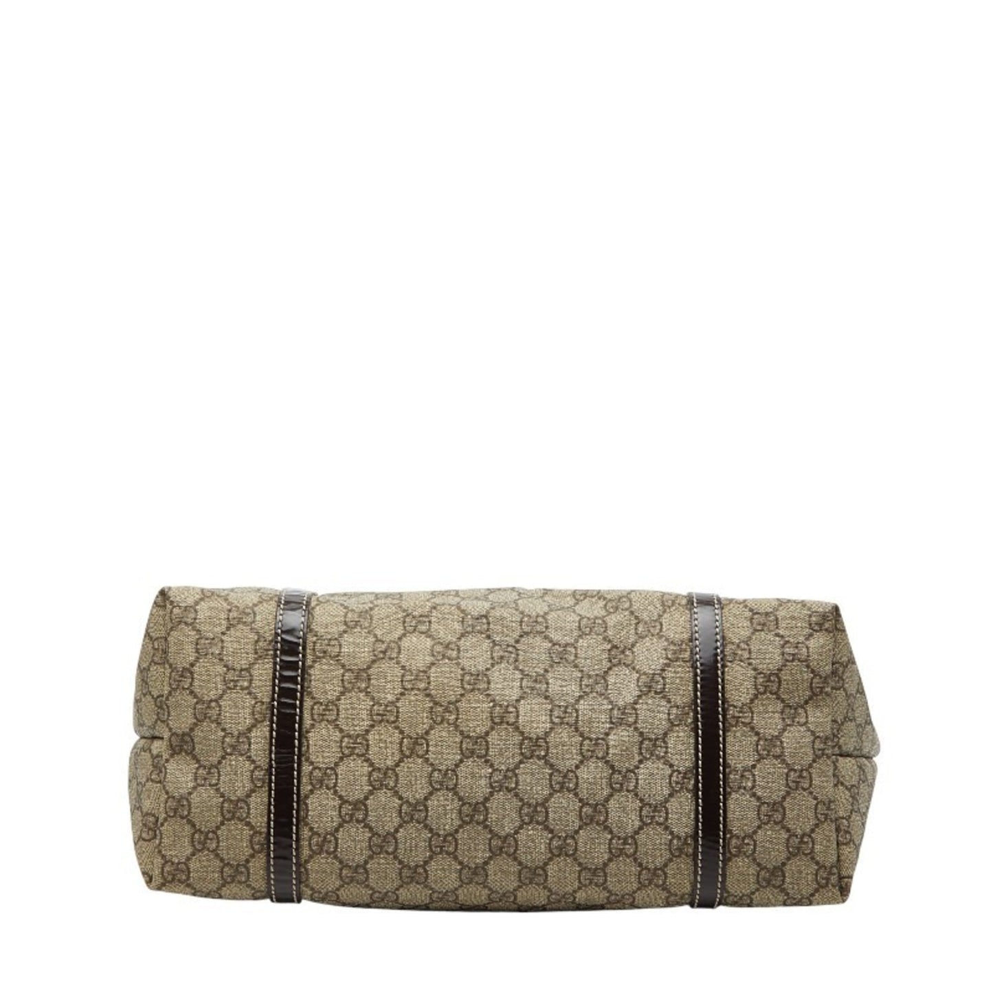 Gucci Beige Brown Pvc Leather Handbag Tote Bag ( )