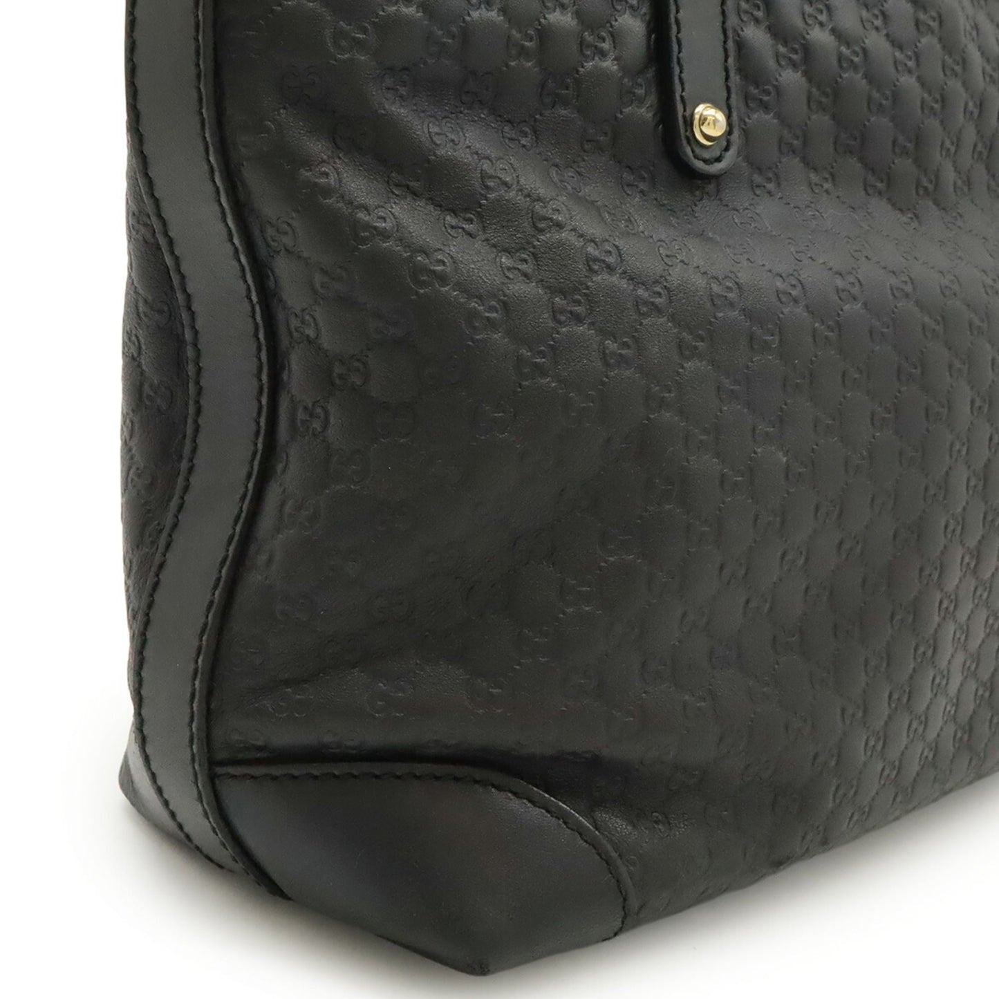 Gucci Black Leather Handbag Tote Bag ( )