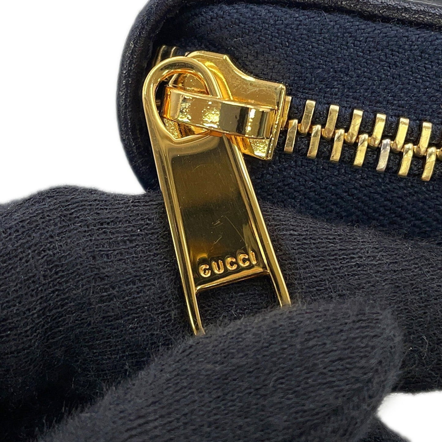 Gucci Beige Navy Canvas Leather Long Wallet (Bi-Fold) ( )