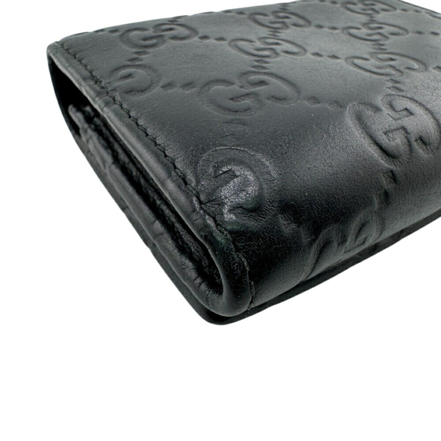Gucci Black Leather Long Wallet (Bi-Fold) ( )