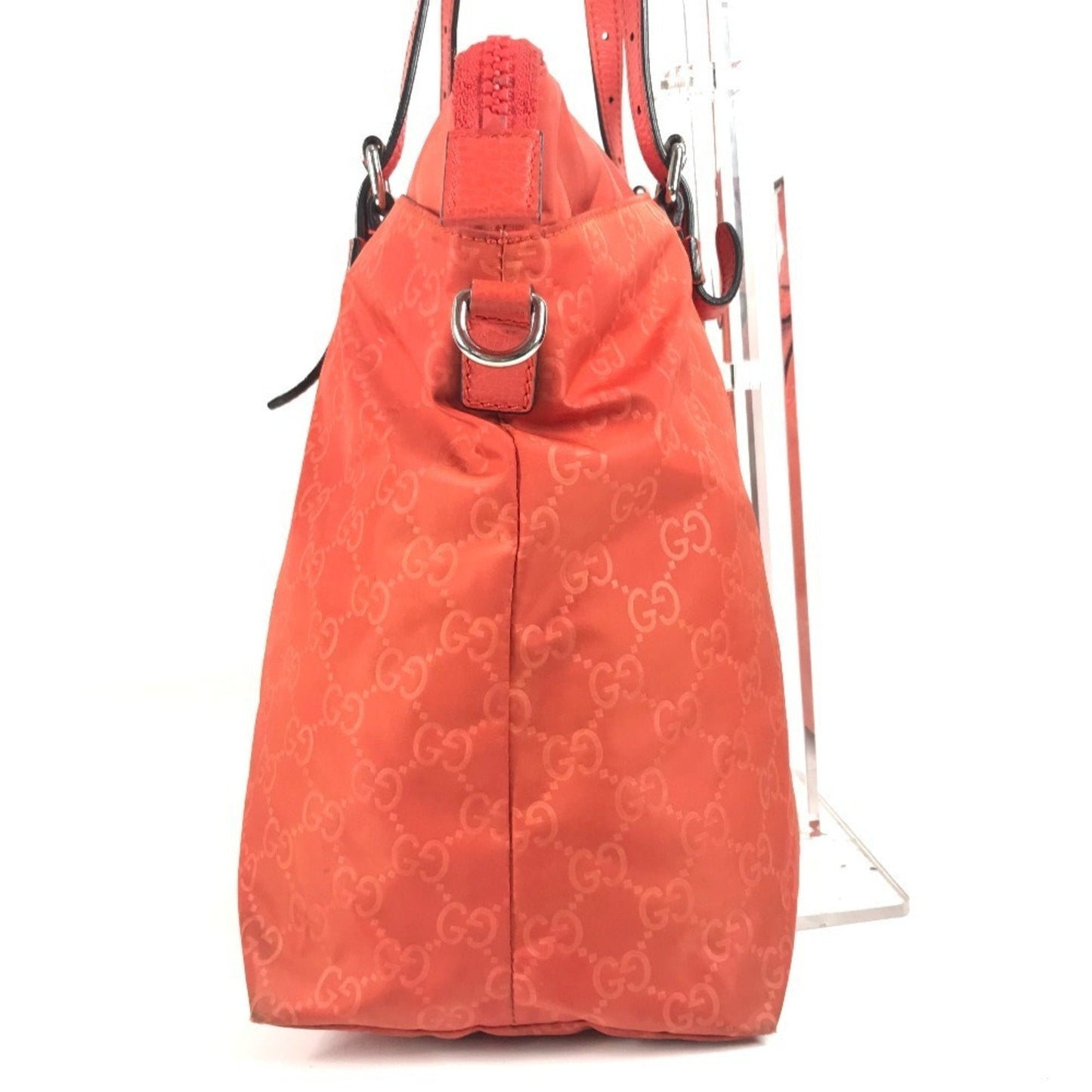 Gucci Orange Nylon Handbag Shoulder Bag Tote Bag ( )