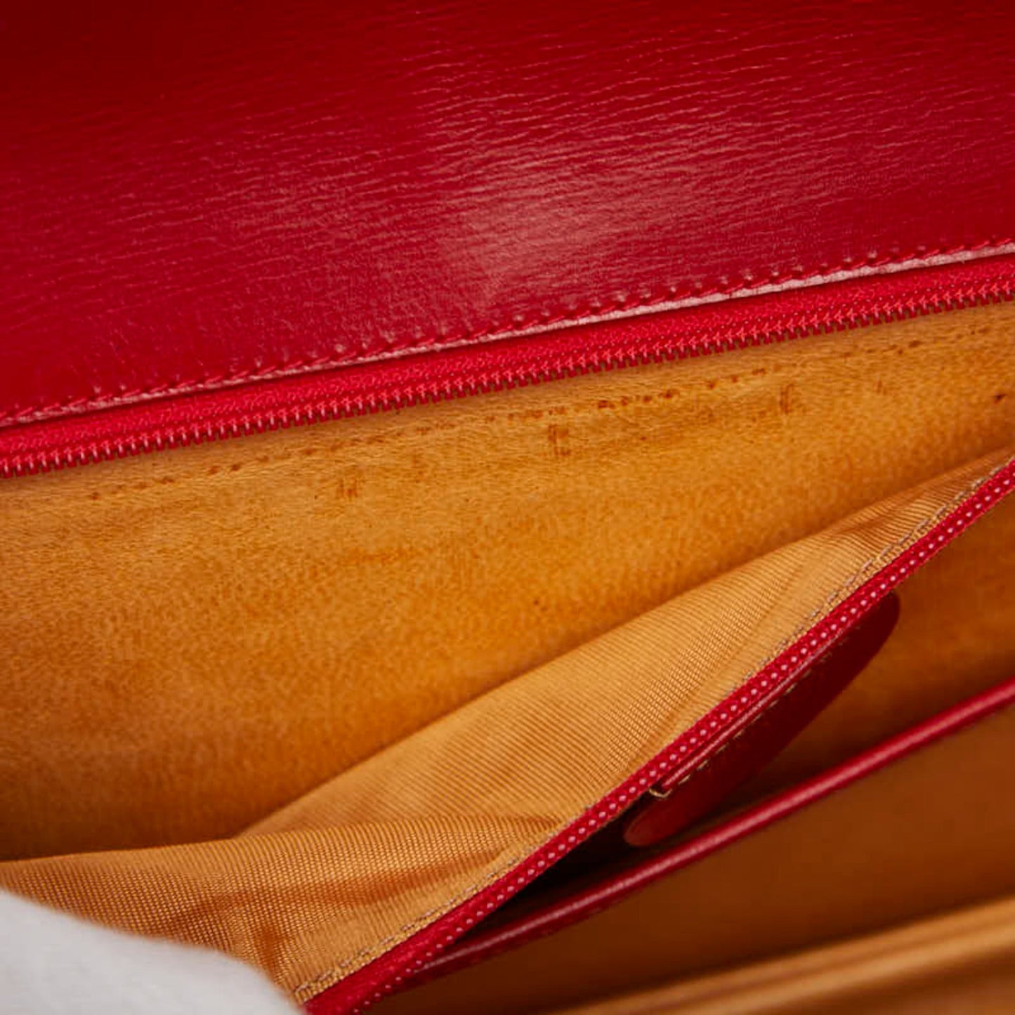 Gucci Bamboo Red Color Leather Handbag Shoulder Bag ( )