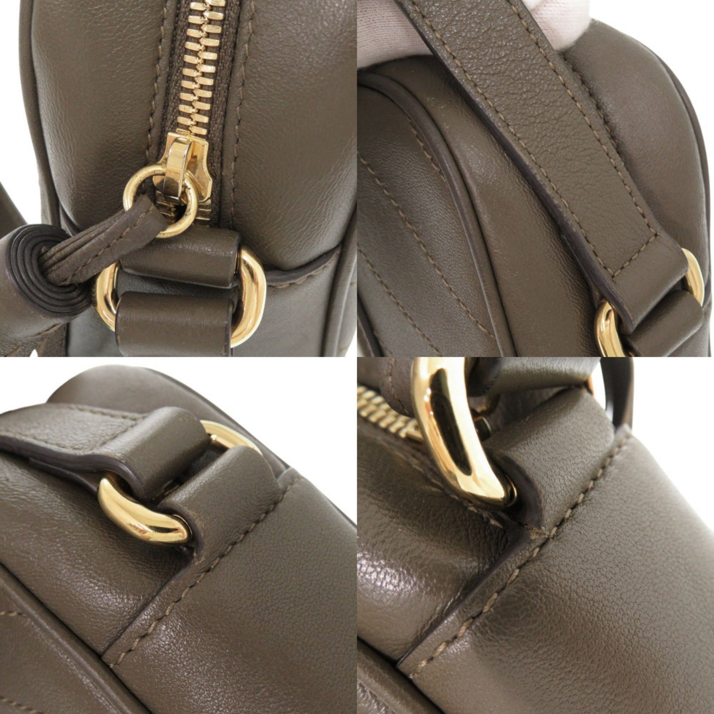 Gucci Brown Leather Shoulder Bag ( )