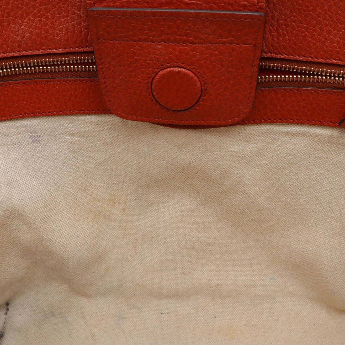 Gucci Red Color Leather Shoulder Bag Tote Bag ( )