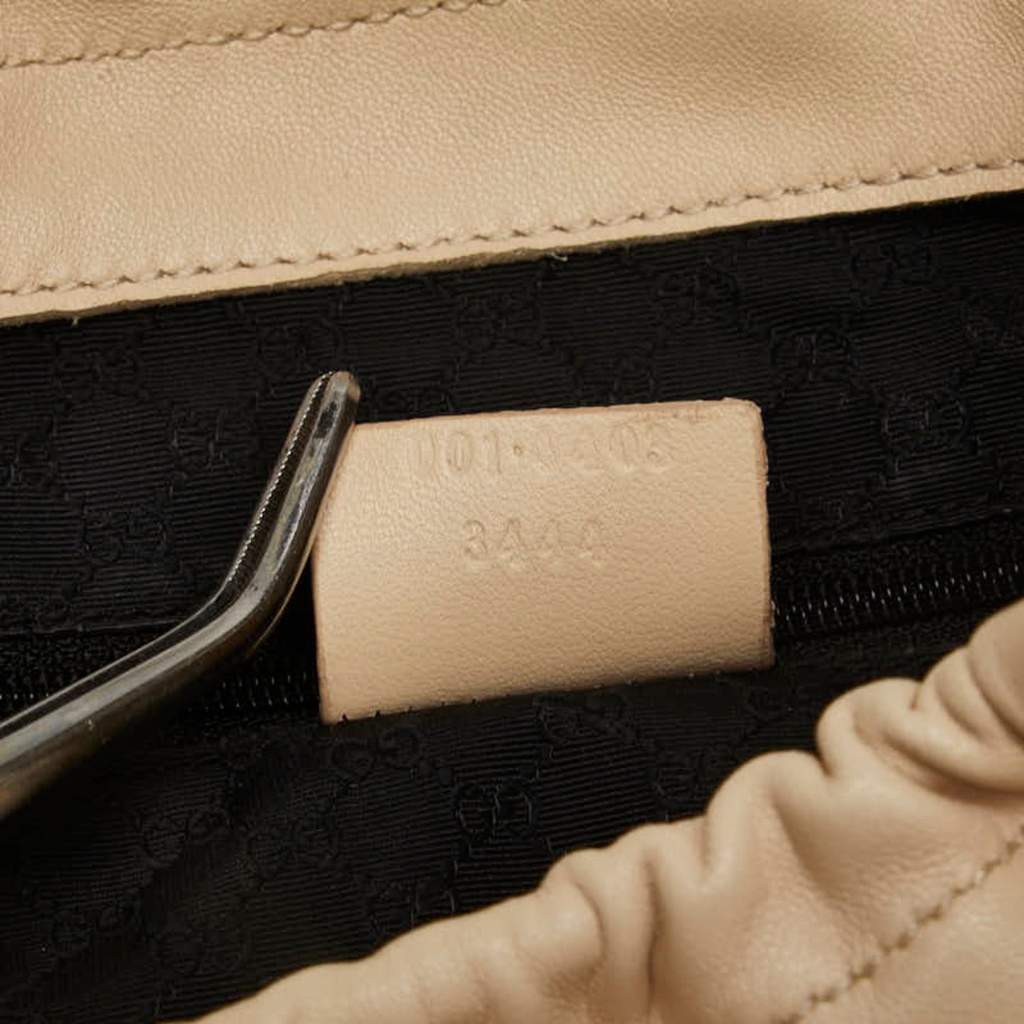 Gucci Ivory White Leather Handbag Tote Bag ( )