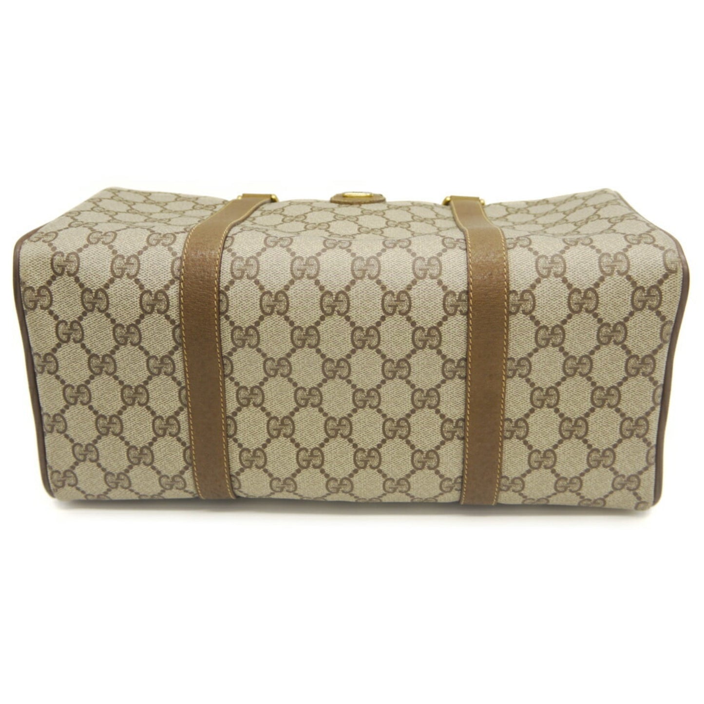 Gucci Beige Pvc Leather Boston Bag ( )