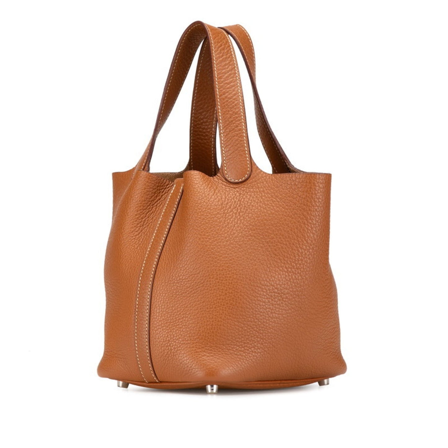 Hermes Picotin Brown Taurillon Clemence Leather Handbag ( )
