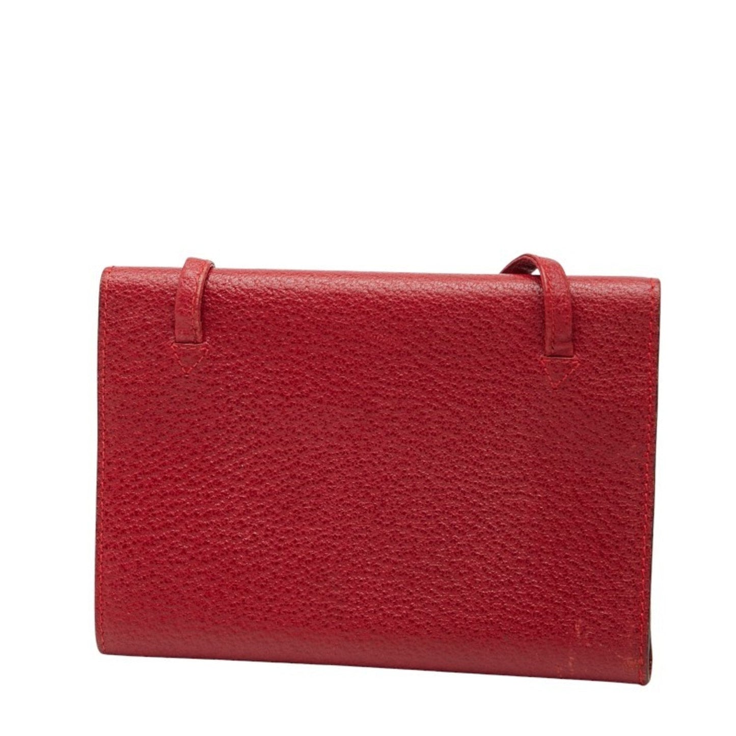 Gucci Red Color Leather Chain/Shoulder Wallet ( )