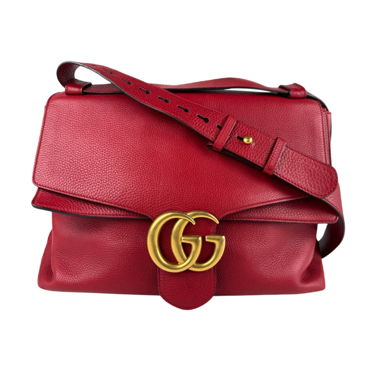Gucci Red Color Leather Shoulder Bag ( )