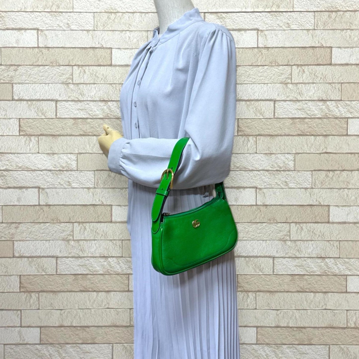 Gucci Green Leather Handbag ( )