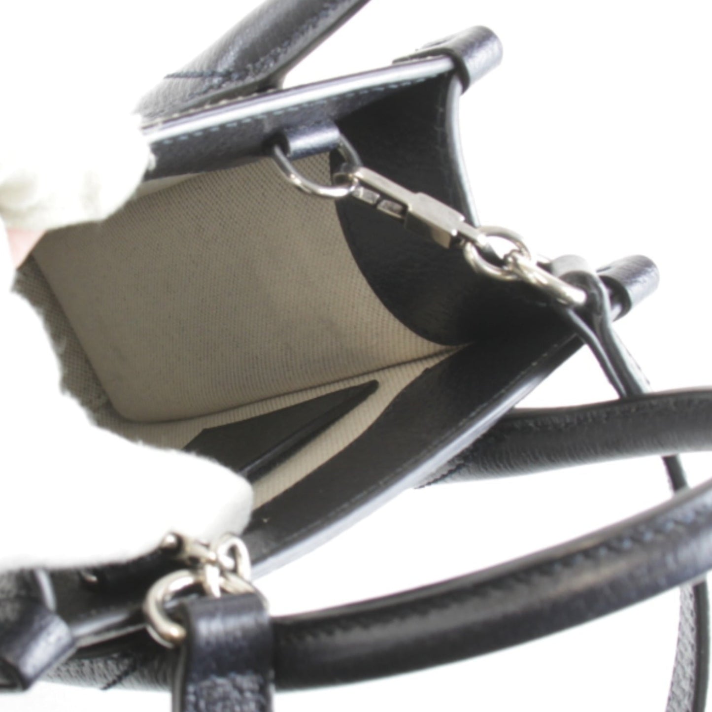 Gucci Black Leather Tote Bag ( )