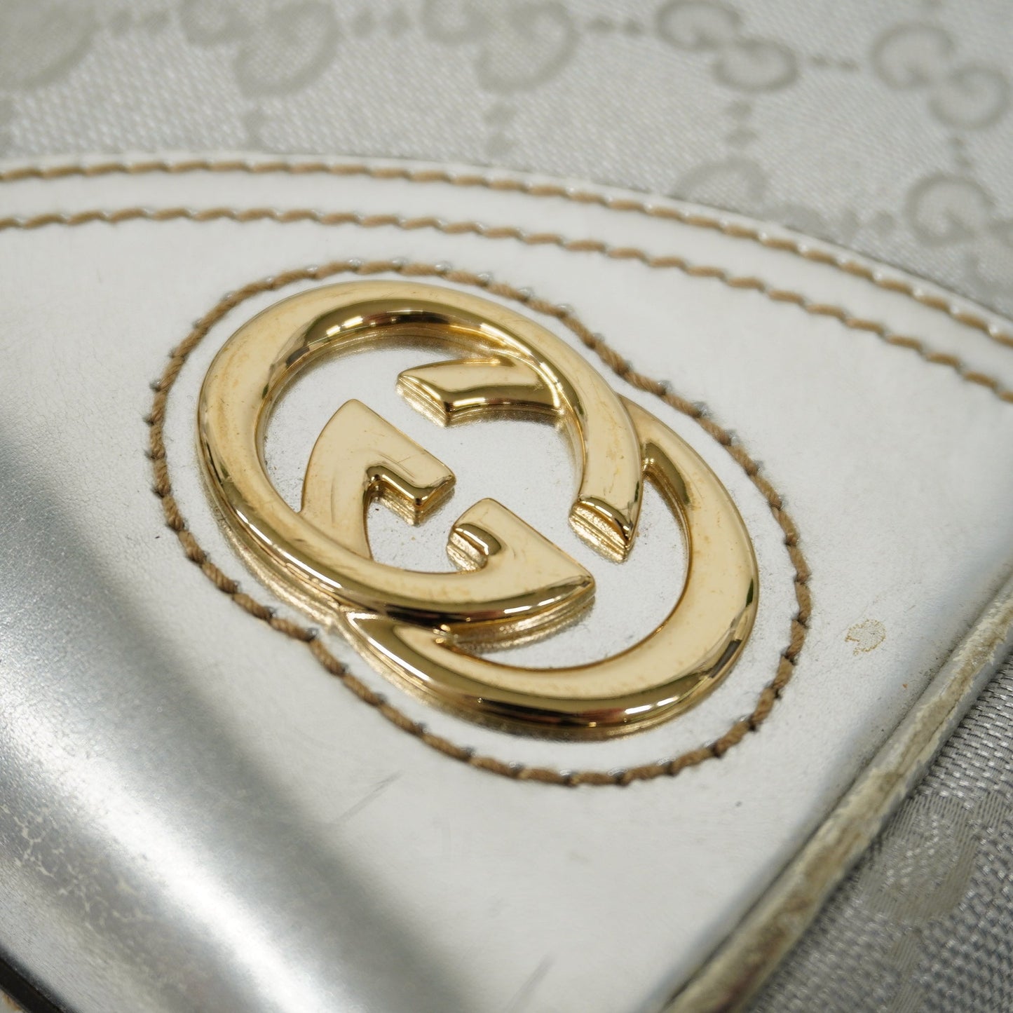 GUCCI Auth  GG Canvas Tote Bag 169971 Women's Tote Bag Silver