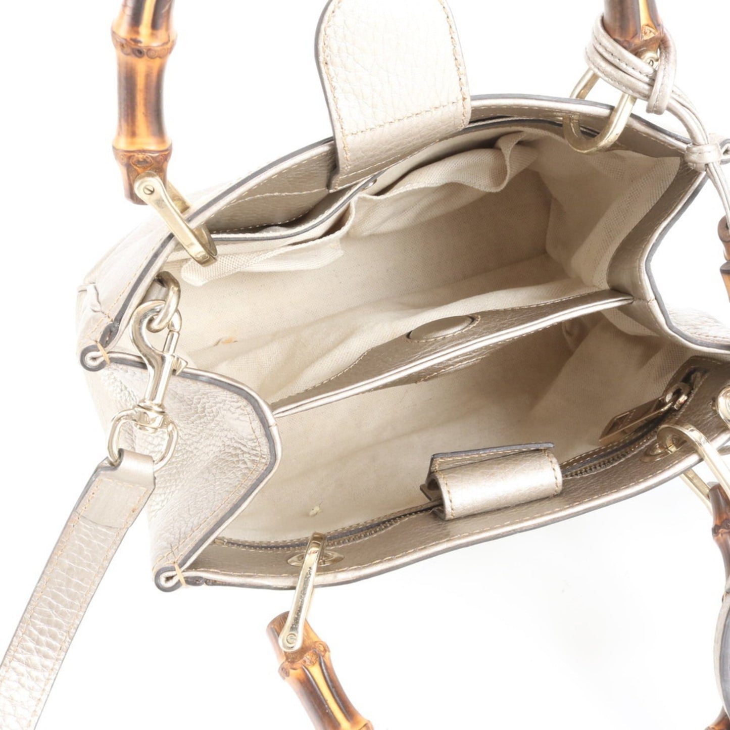 Gucci Gold Leather Shoulder Bag ( )