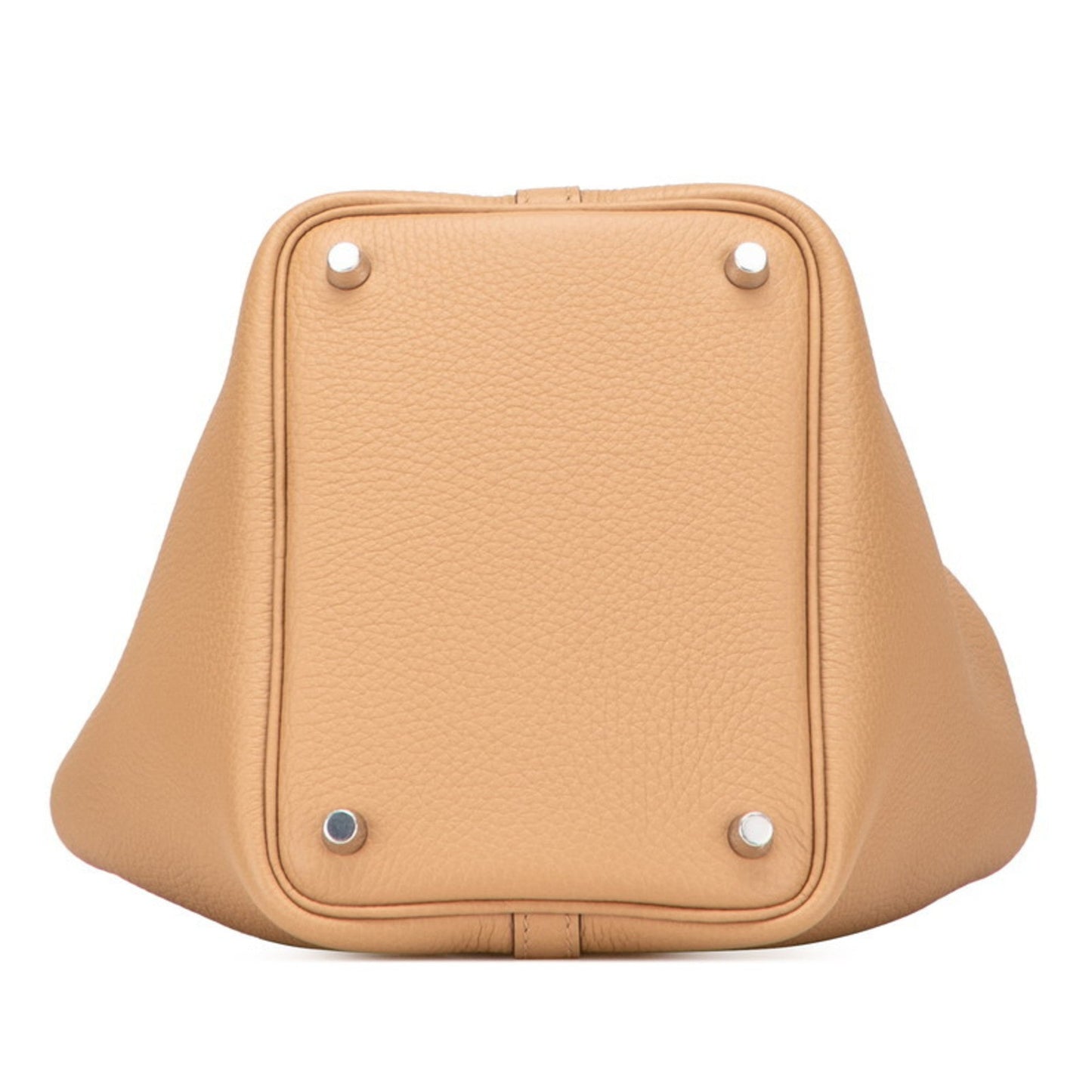 Hermes Picotin Silver Taurillon Clemence Leather Handbag ( )