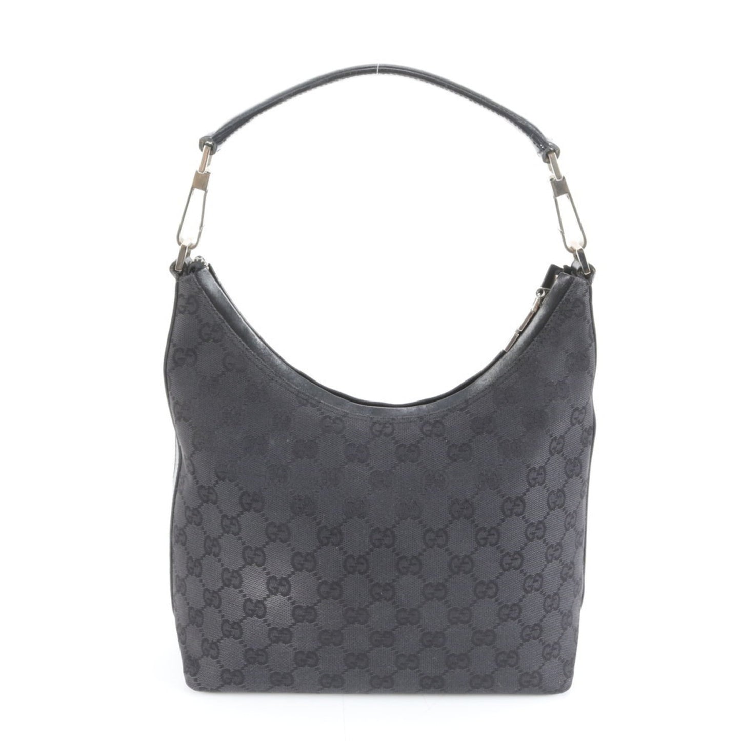 Gucci Black Leather Canvas Shoulder Bag ( )