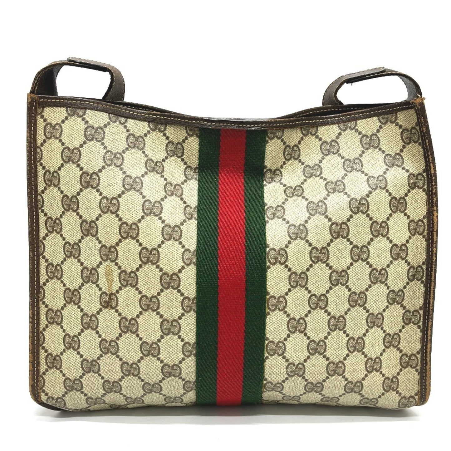 Gucci Brown Pvc Leather Shoulder Bag ( )