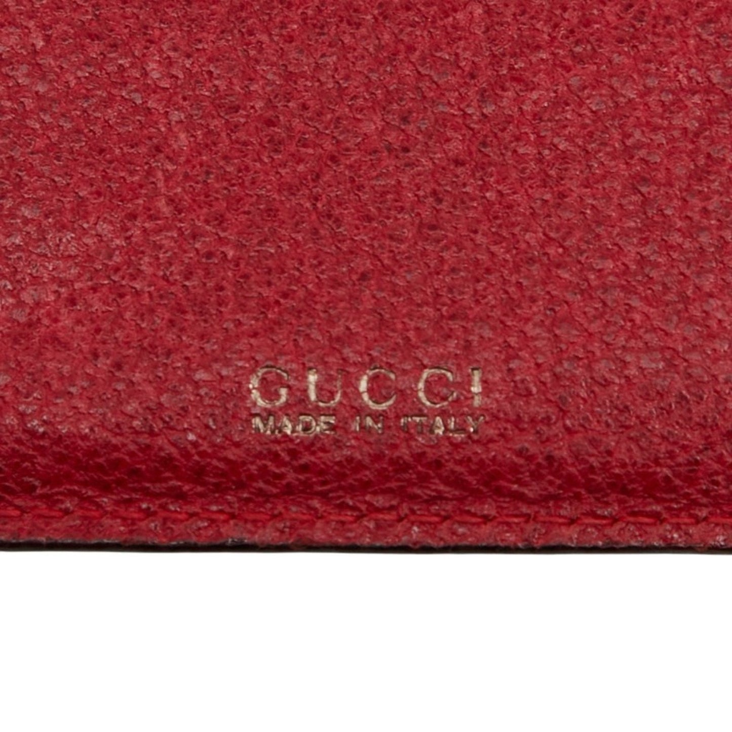 Gucci Red Color Leather Chain/Shoulder Wallet ( )
