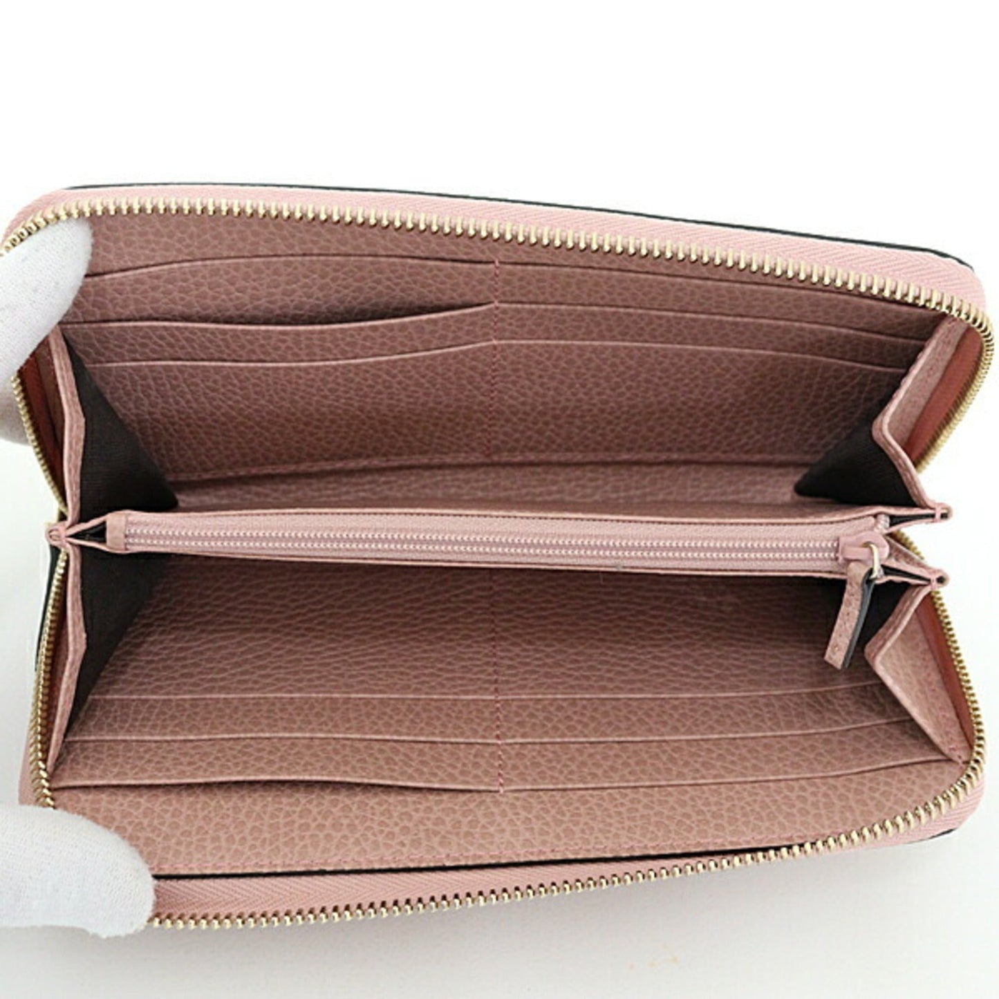 Gucci Pink Leather Long Wallet (Bi-Fold) ( )