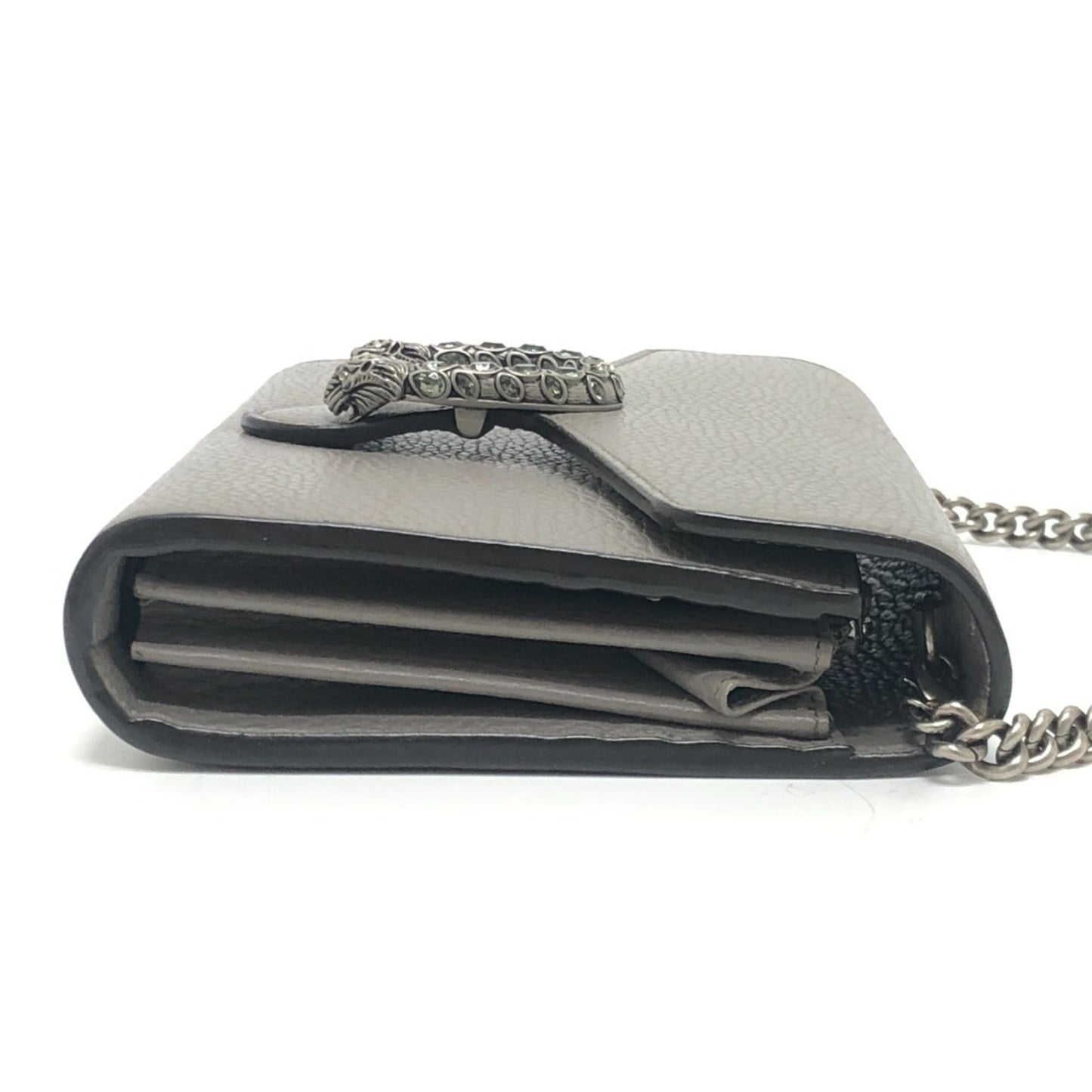 Gucci Gray Leather Shoulder Bag ( )