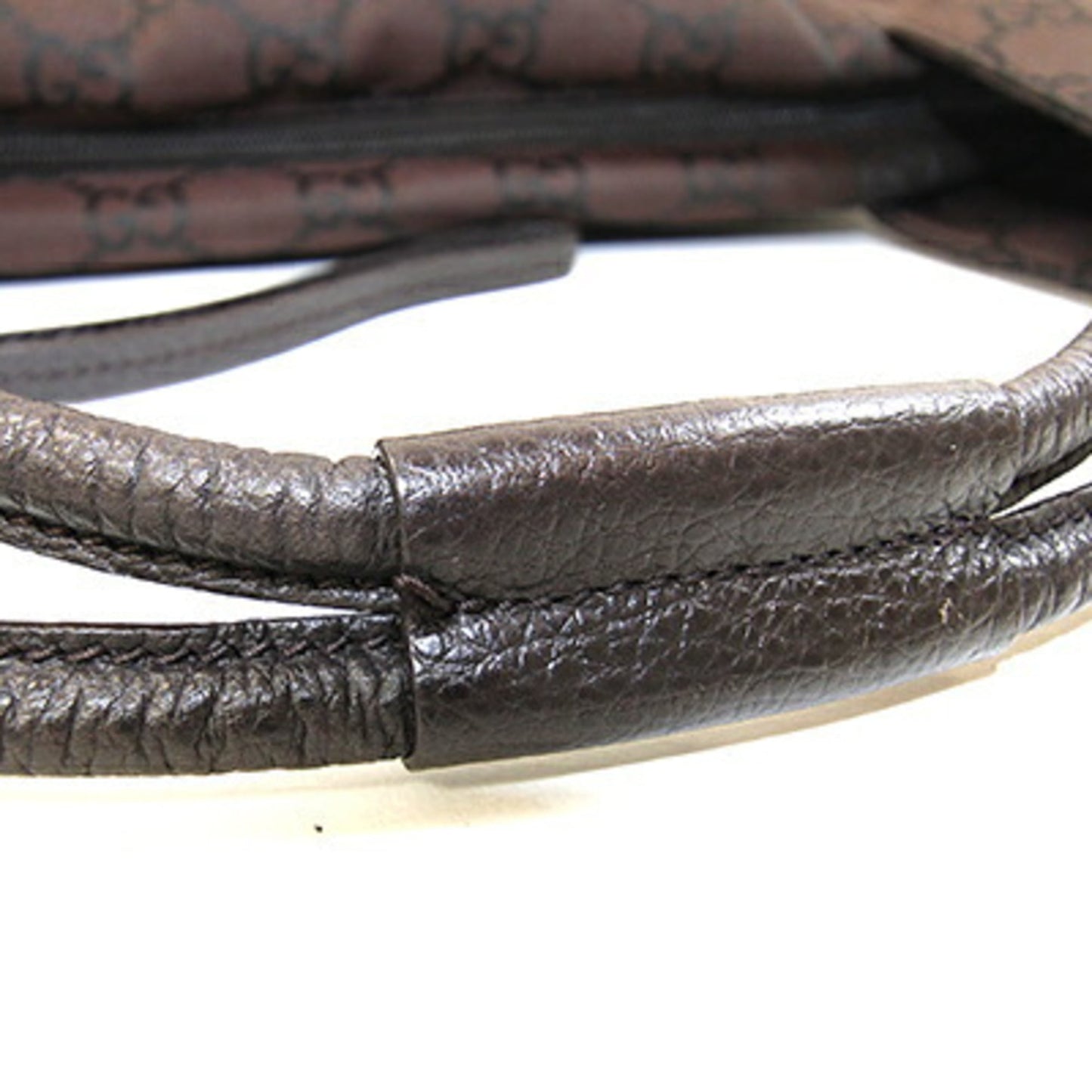 Gucci Dark Brown Nylon Leather Shoulder Bag ( )