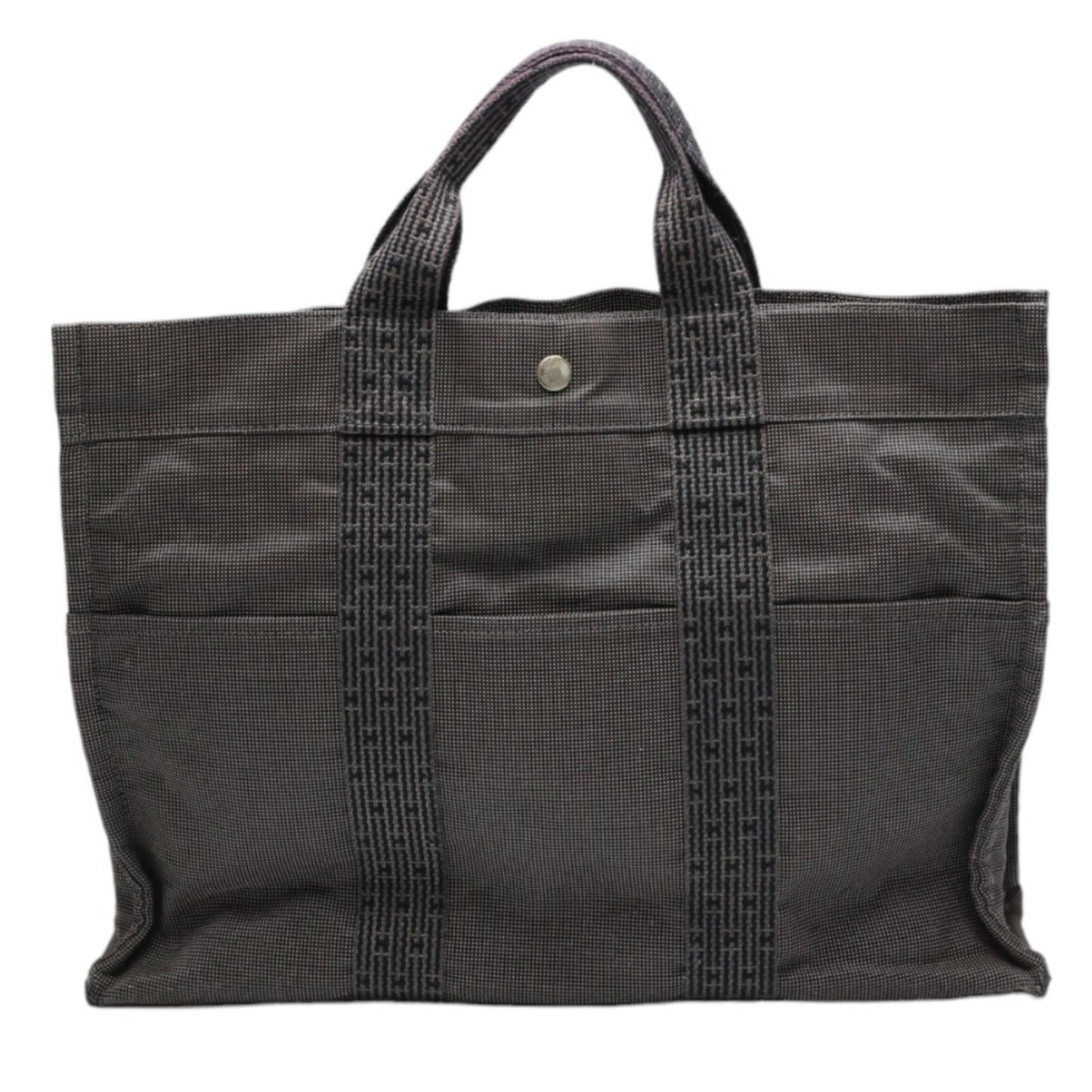 Hermes Gray Canvas Tote Bag ( )
