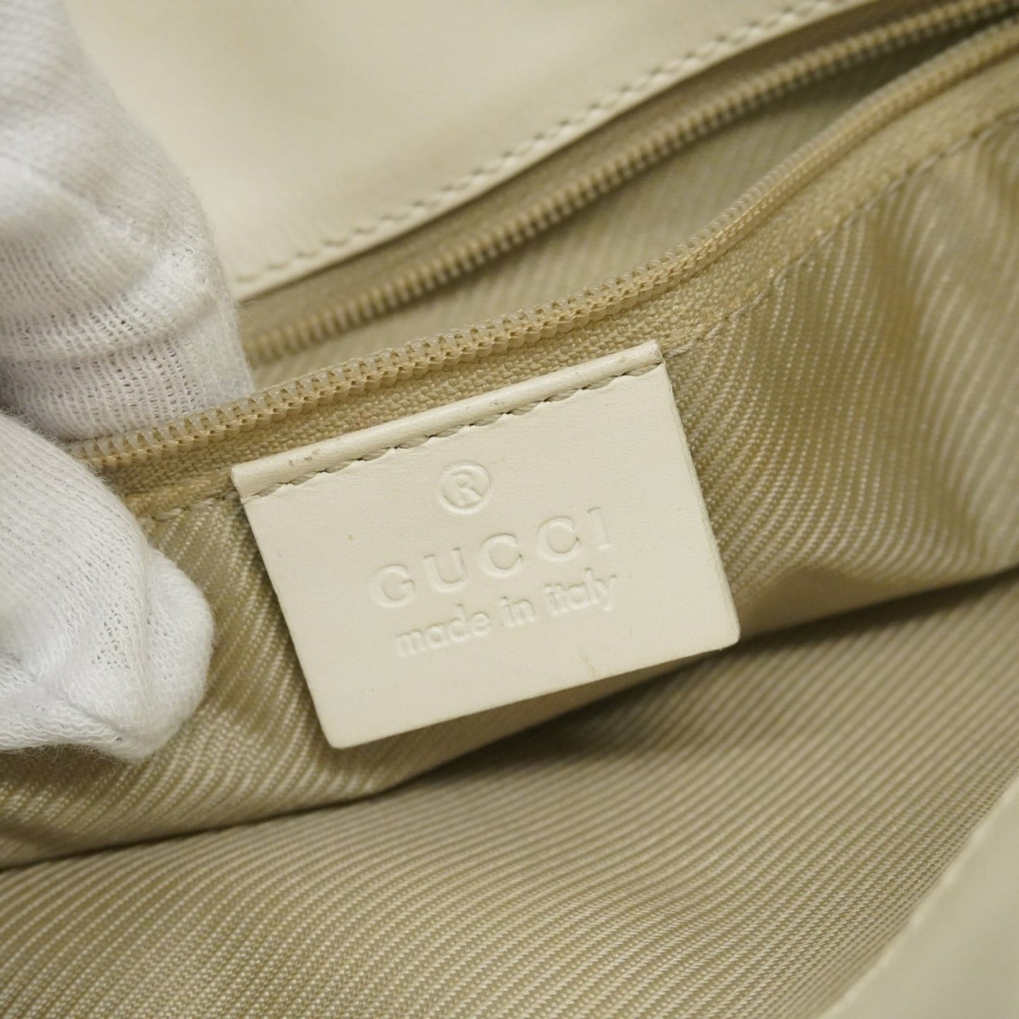 Gucci Light Blue White Canvas Tote Bag ( )