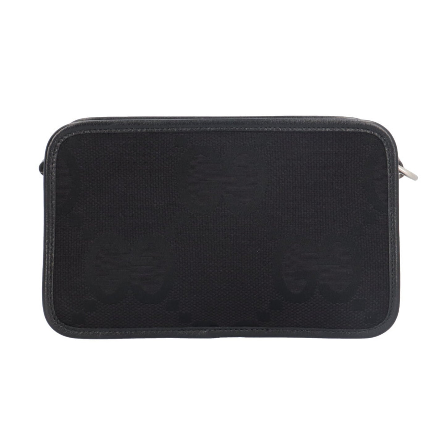 Gucci Black Gg Canvas Leather Shoulder Bag ( )