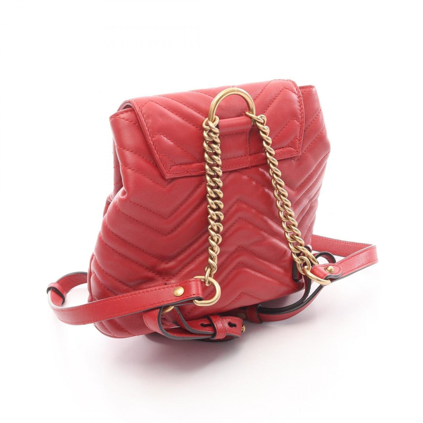 Gucci Red Color Leather Backpack ( )