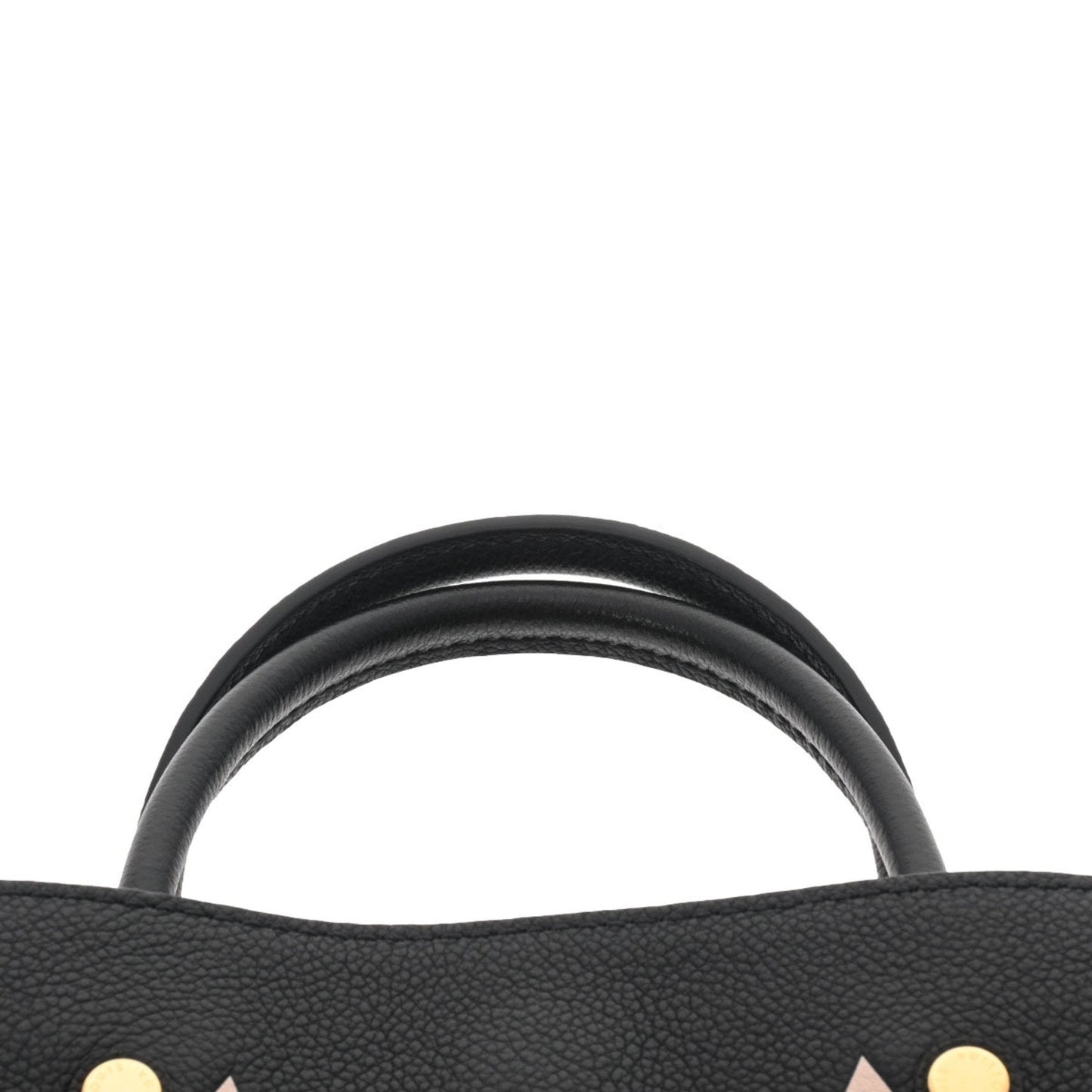 LOUIS VUITTON Monogram Emplant Montaigne BB Noir Beige Women's Bag