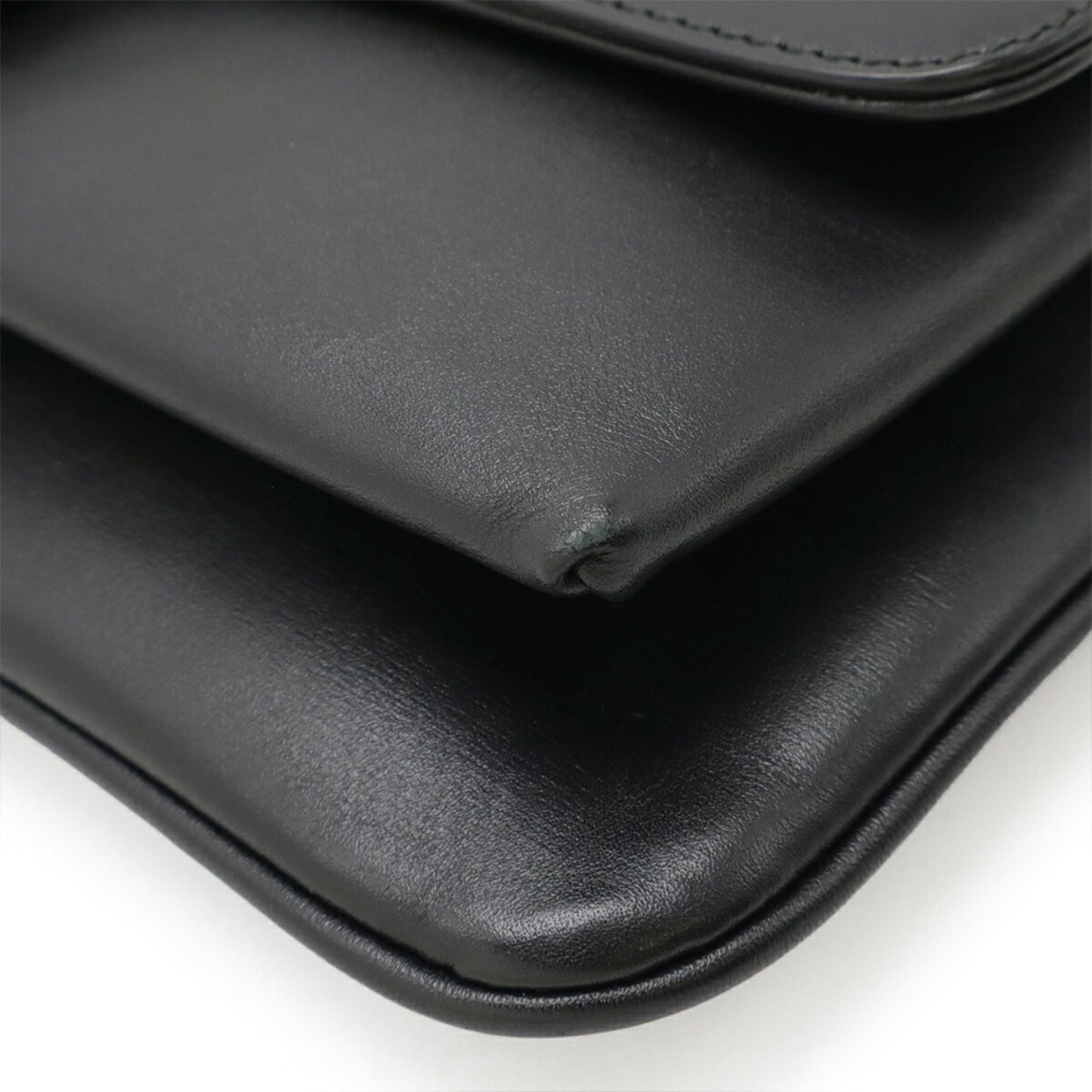 Gucci Gg Marmont Black Leather Pochette Shoulder Bag ( )