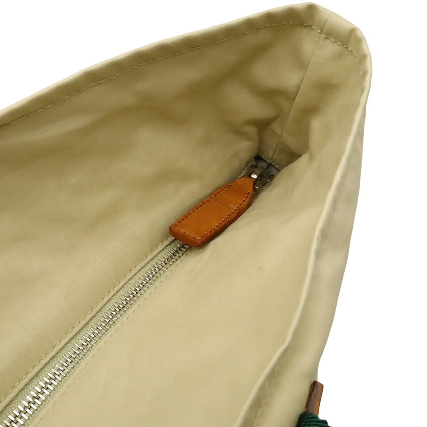 Gucci Sherry Line Beige Brown Green Red Color Canvas Leather Shoulder Bag Tote Bag ( )