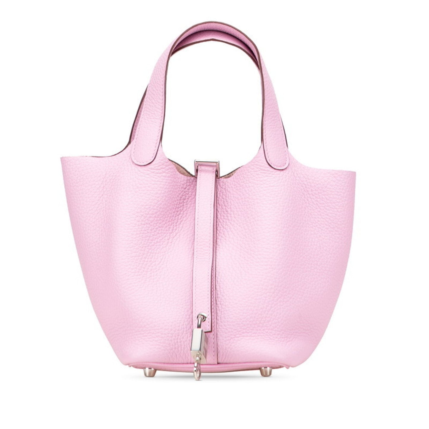 Hermes Picotin Pink Taurillon Clemence Leather Handbag ( )
