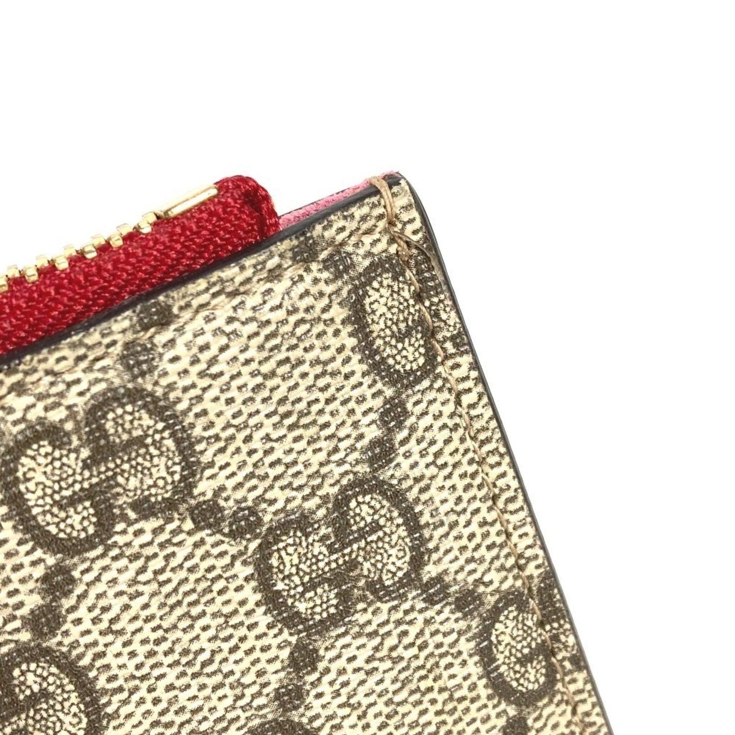 Gucci Beige Red Color Gg Supreme Clutch Bag ( )