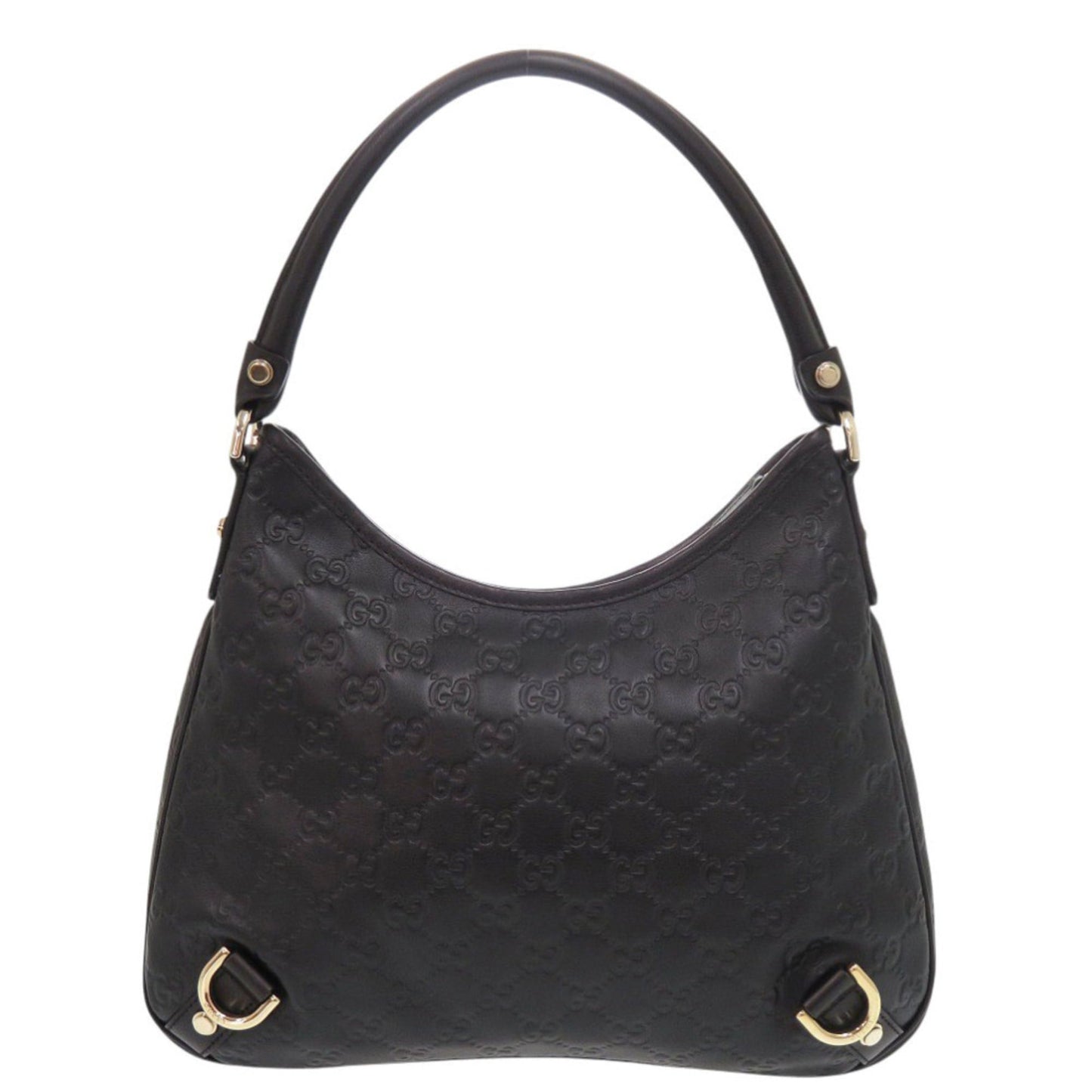 Gucci Black Leather Handbag Shoulder Bag ( )